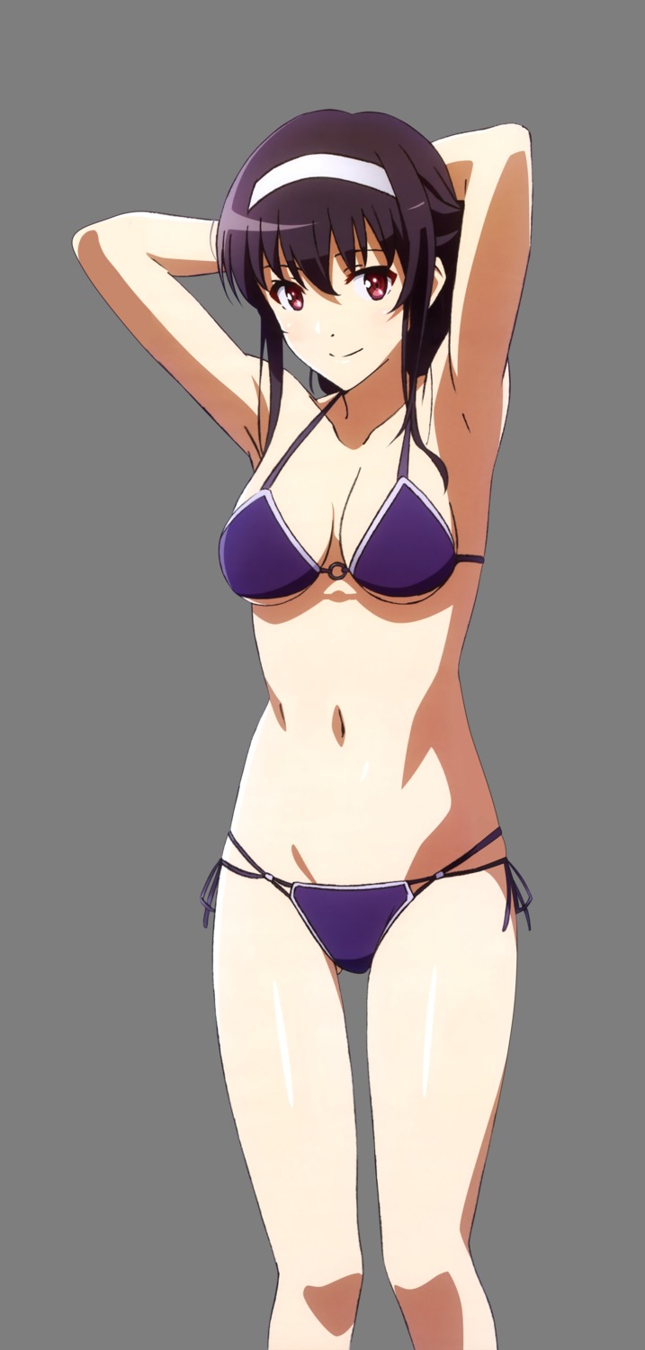 bikini, cleavage, ishida_kazumasa, kasumigaoka_utaha, saenai_heroine_no_sodatekata, swimsuits, transparent_png, underboob