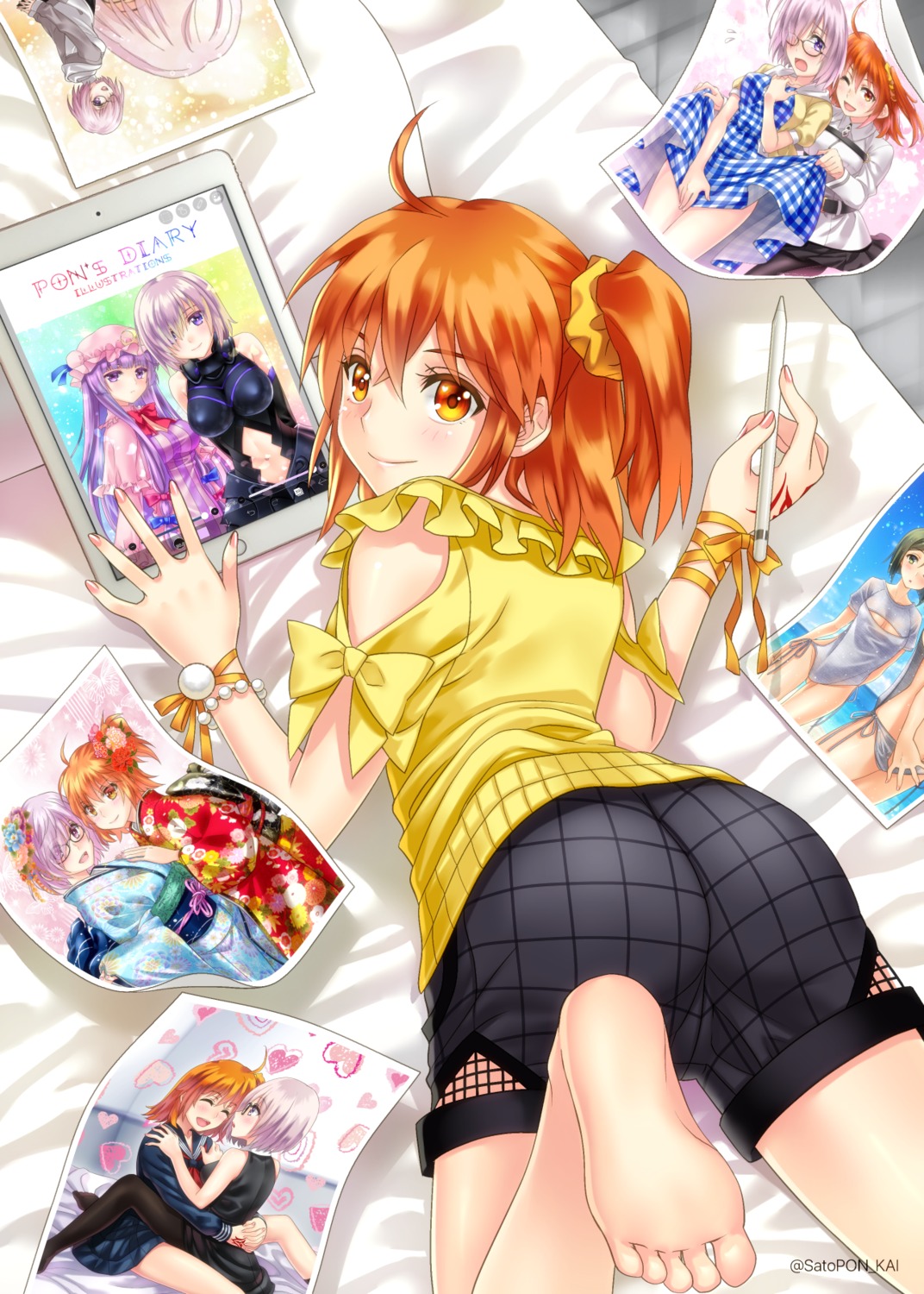 armor, ass, cleavage, crossover, dress, fate/grand_order, feet, fujimaru_ritsuka_(female)