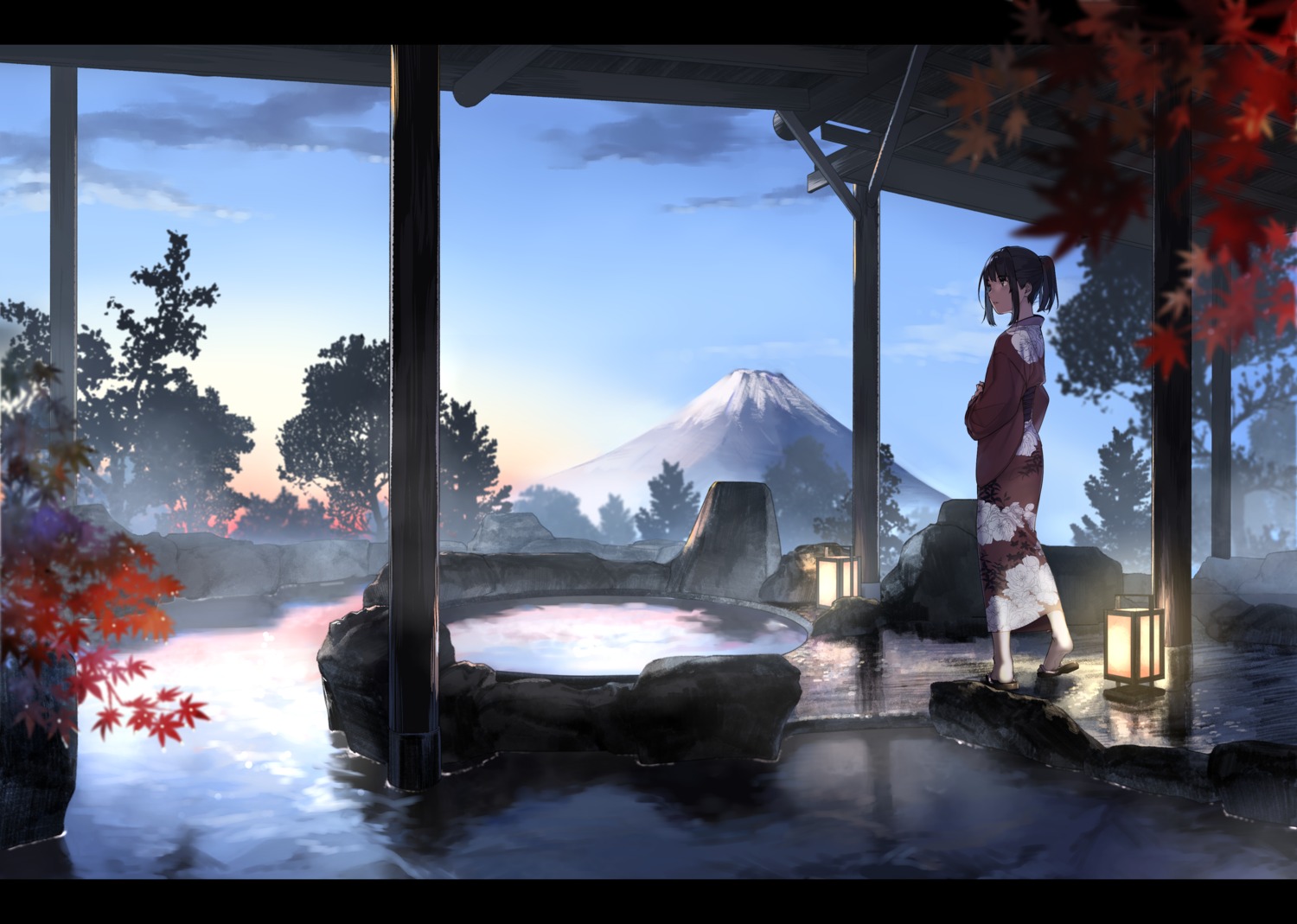 landscape, onsen, ouchi_kaeru, yukata