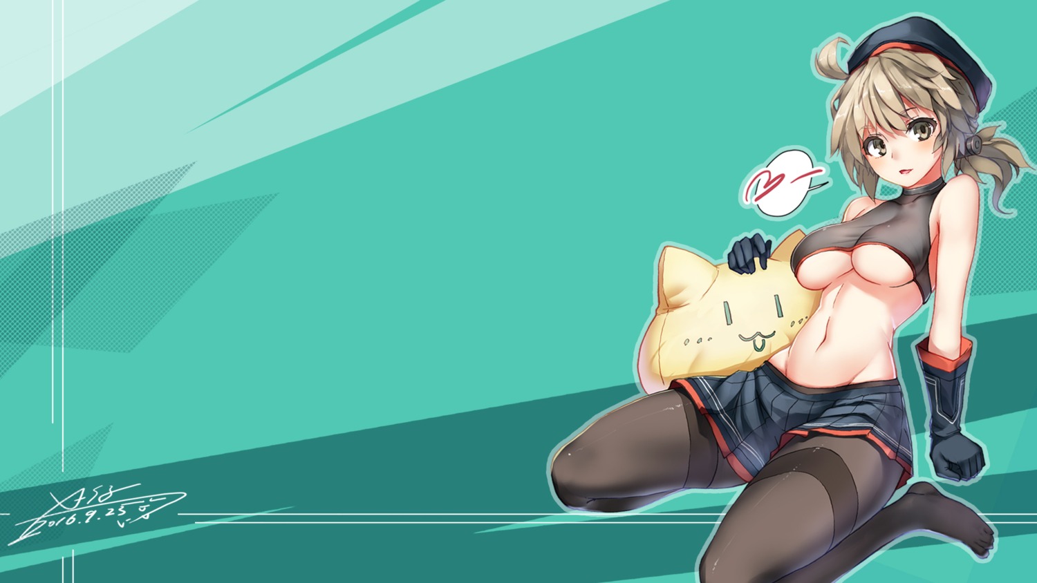 mahan_(zhanjianshaonv), pantyhose, underboob, wallpaper, x-boy, zhanjianshaonv