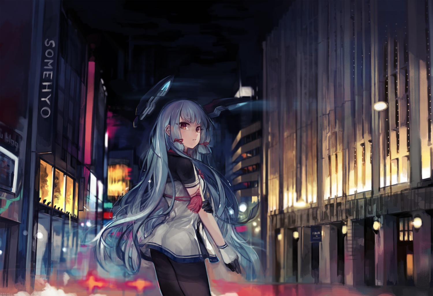 aika_warasu, ass, kantai_collection, murakumo_(kancolle), pantyhose