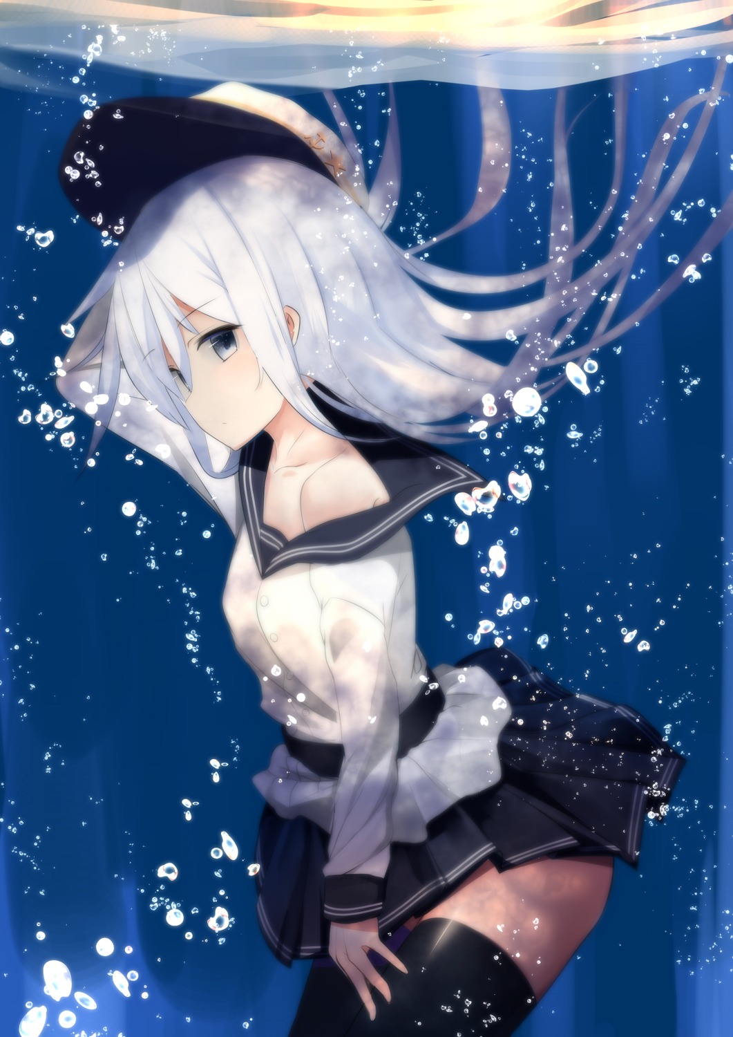 hibiki_(kancolle), kantai_collection, odeclea, seifuku, thighhighs, verniy_(kancolle)