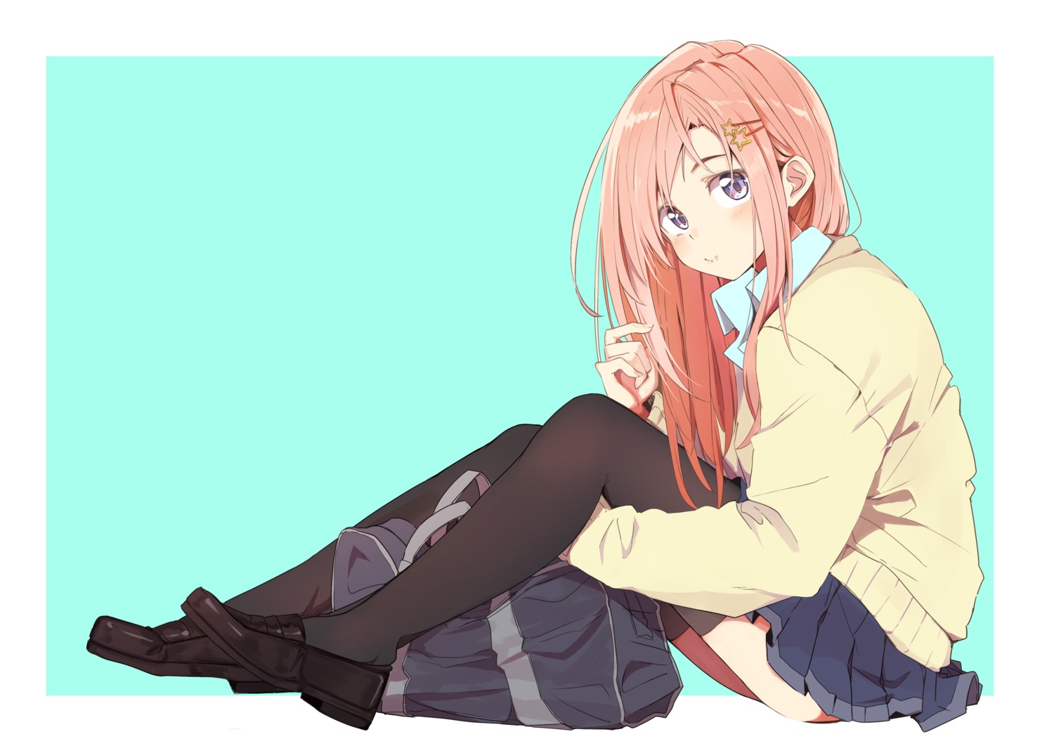 kazenoko, seifuku, sweater, thighhighs