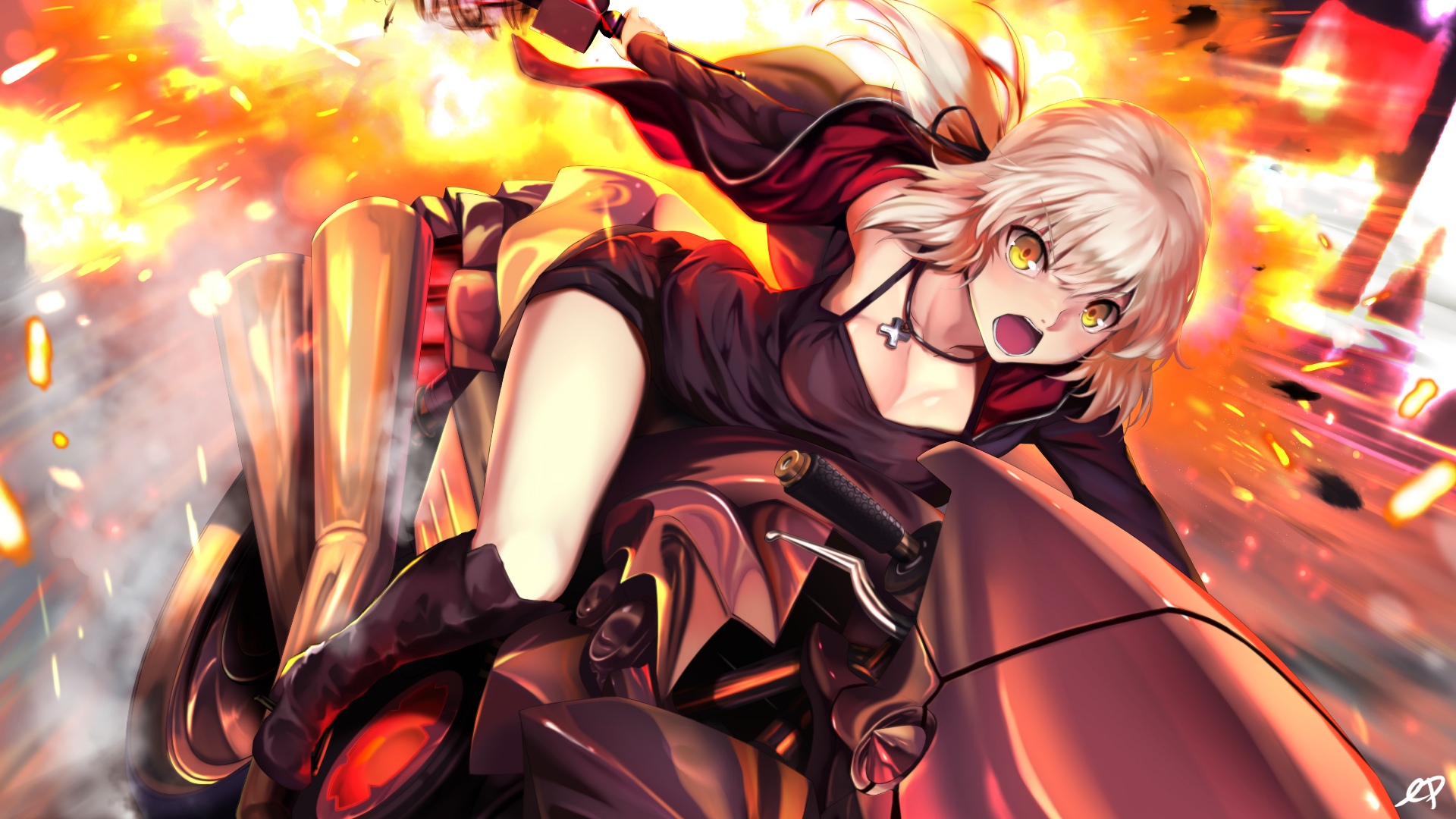 artoria_pendragon_(fate), artoria_pendragon_alter_(fate), cleavage, ep_(emio_parn), fate/grand_order, sword