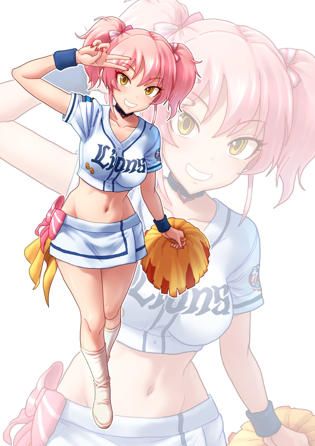 cheerleader, jougasaki_mika, kezune, the_idolm@ster, the_idolm@ster_cinderella_girls