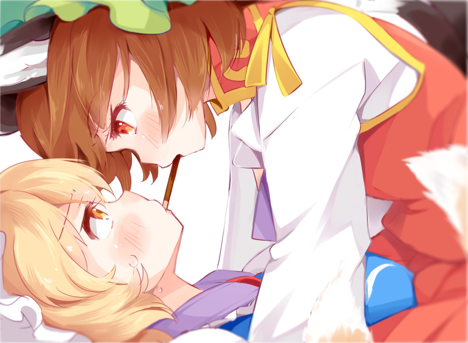 animal_ears, chen, japa, tail, touhou, yakumo_ran, yuri