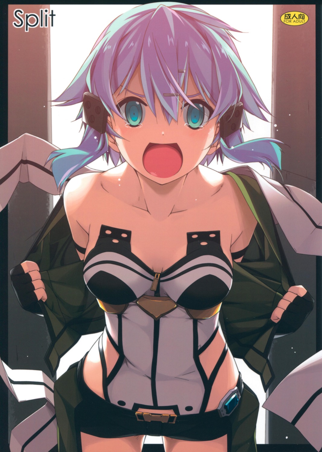 angyadow, cleavage, gun_gale_online, shikei, sinon, sword_art_online