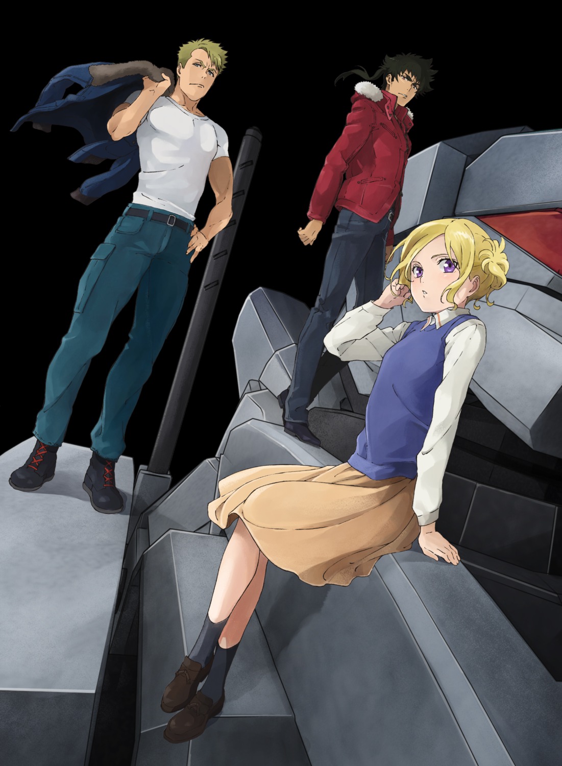 ishii_yuriko, kuromukuro, mecha, ouma_kennosuke_tokisada, sophie_noelle, sweater, tom_borden