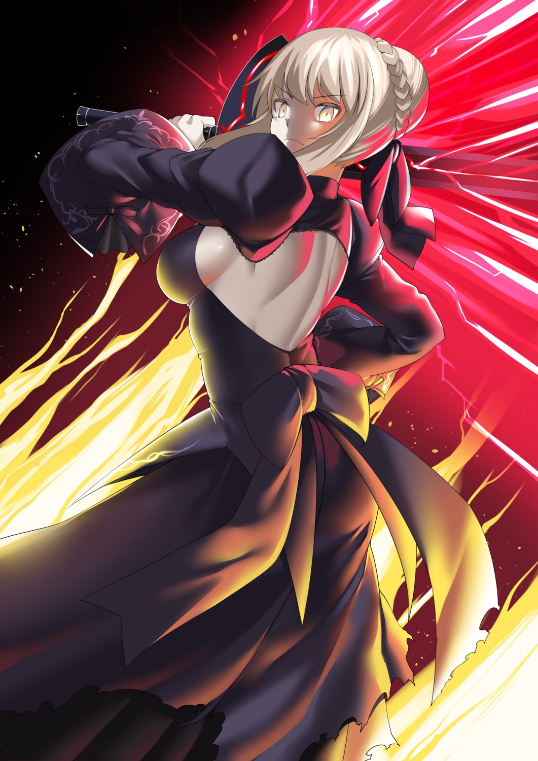 artoria_pendragon_(fate), artoria_pendragon_alter_(fate), dress, fate/grand_order, fate/stay_night, hitotsuki_nebura, sword