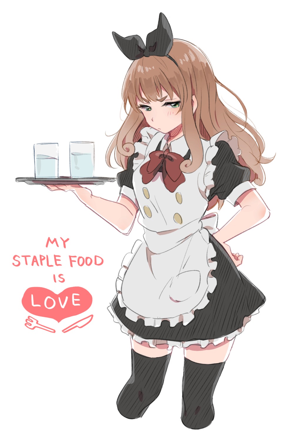 hibike!_euphonium, maid, musshu, thighhighs, waitress, yoshikawa_yuuko