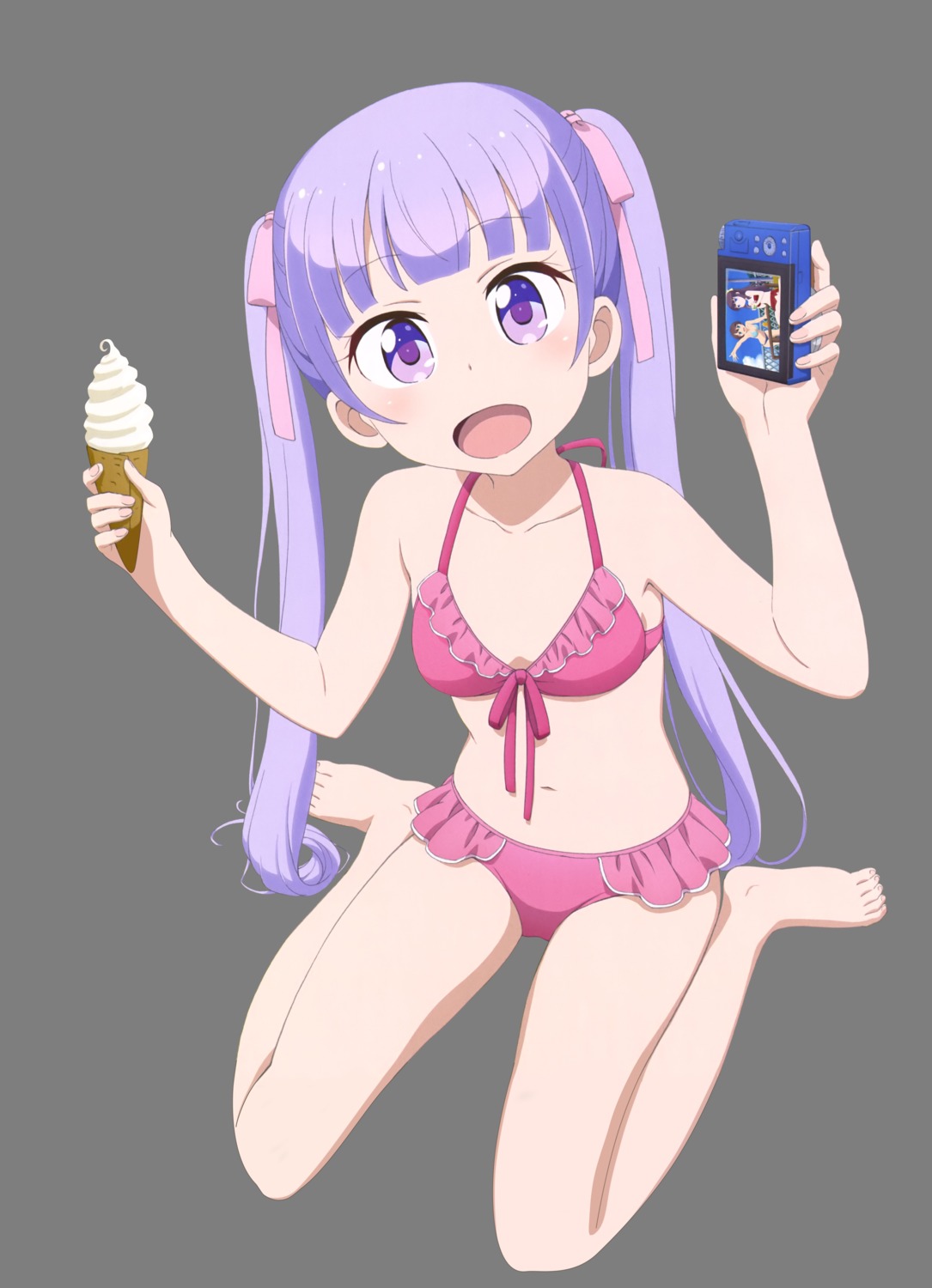amasaki_manamu, bikini, cleavage, feet, new_game!, suzukaze_aoba, swimsuits, transparent_png