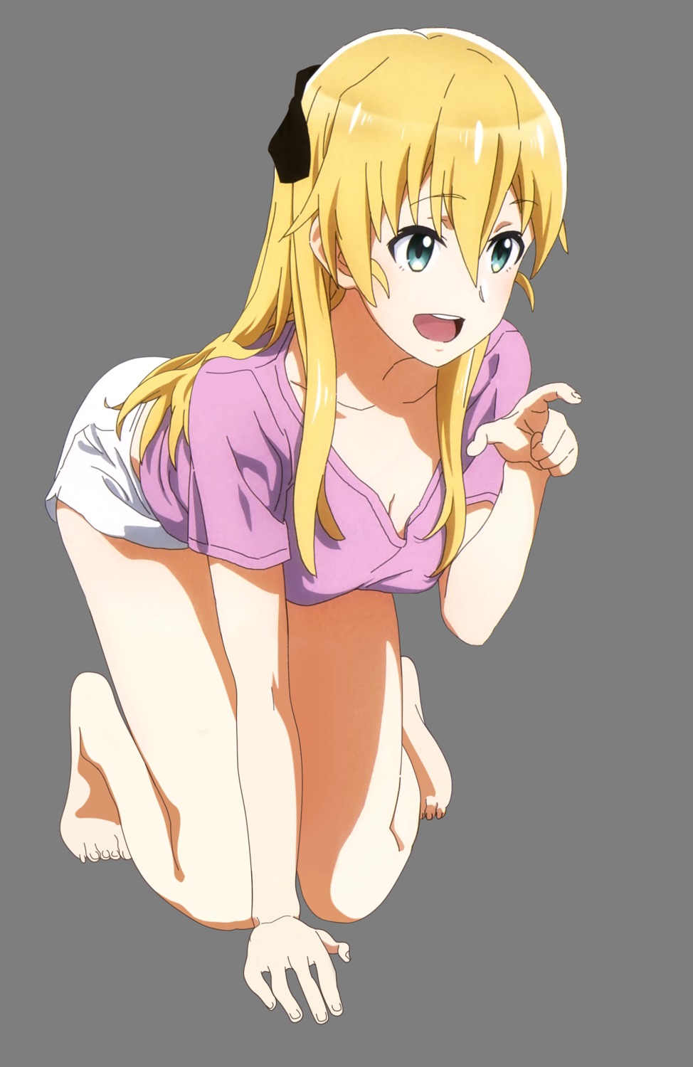 cleavage, furuhashi_satoshi, gamers!, tendou_karen, transparent_png
