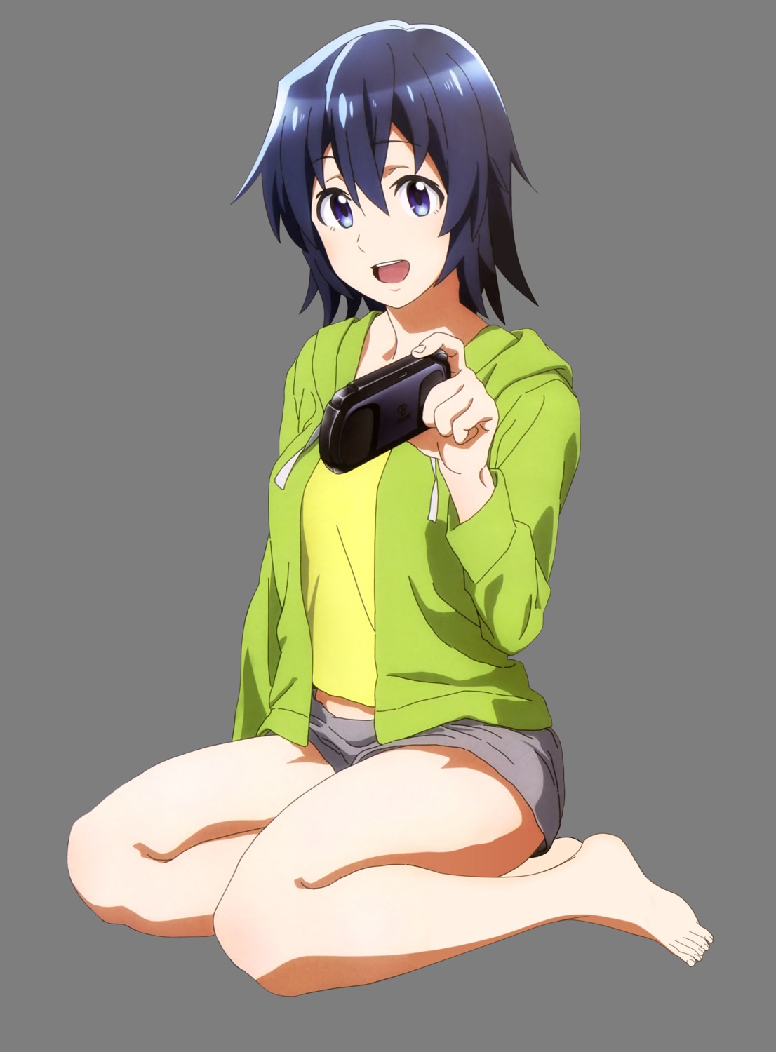 cleavage, feet, furuhashi_satoshi, gamers!, hoshinomori_chiaki, transparent_png