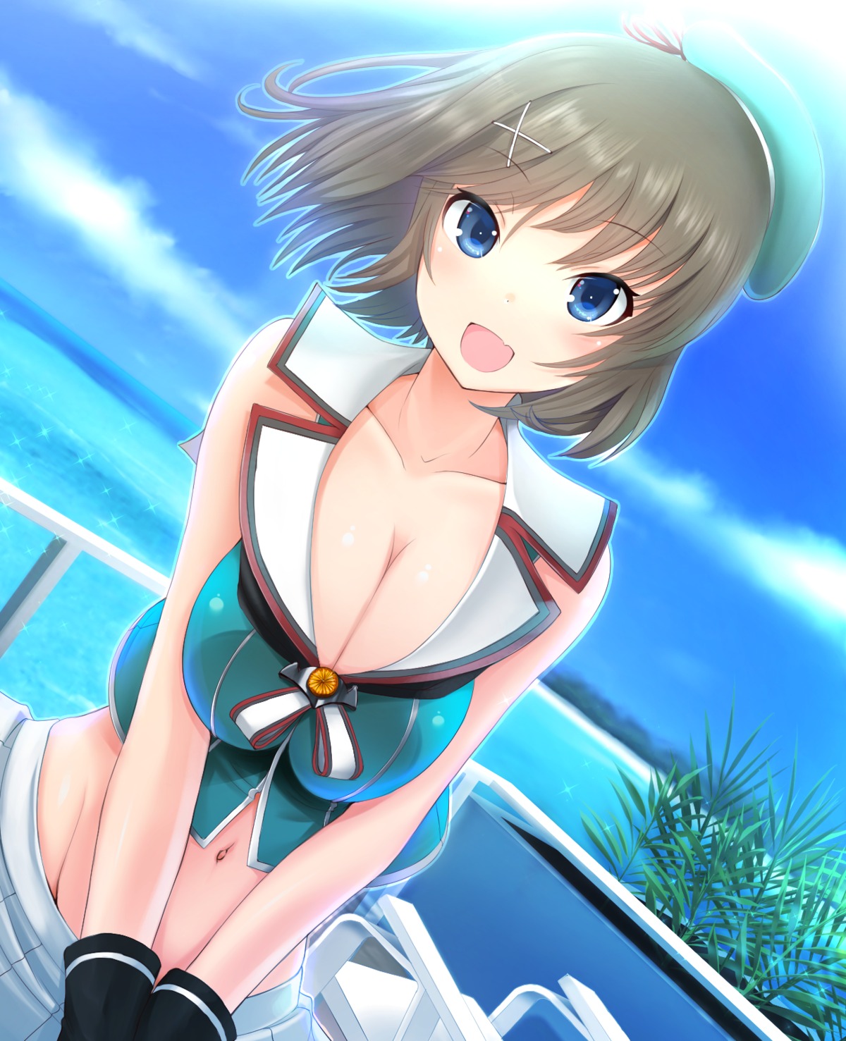 blasowa, cleavage, kantai_collection, maya_(kancolle), seifuku