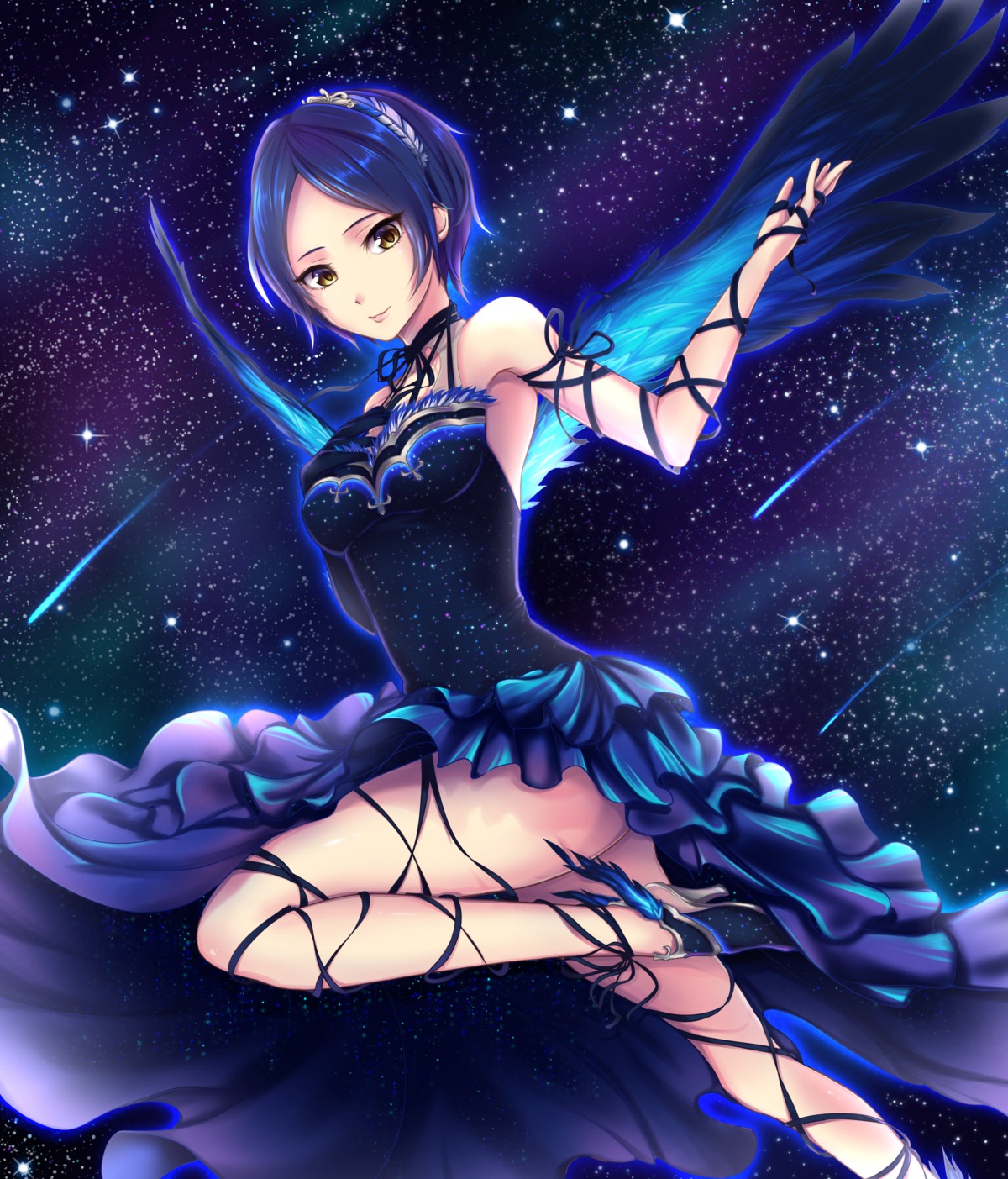 dress, hayami_kanade, heels, ichigo_(artist), the_idolm@ster, the_idolm@ster_cinderella_girls, wings