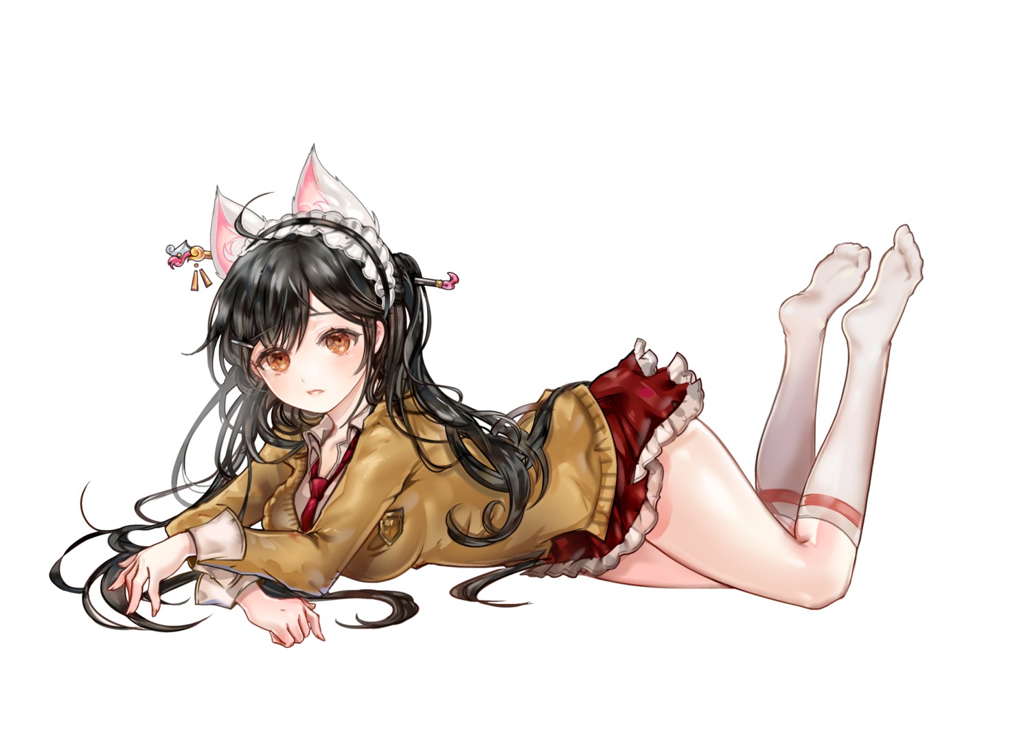 96dgd, animal_ears, ara_haan, elsword, seifuku, sweater