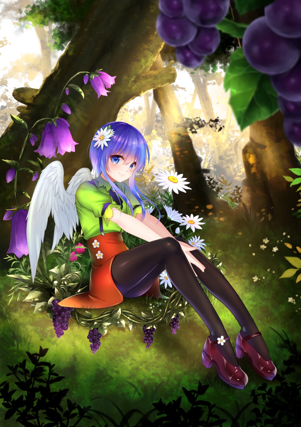 heels, kinu, pantyhose, wings