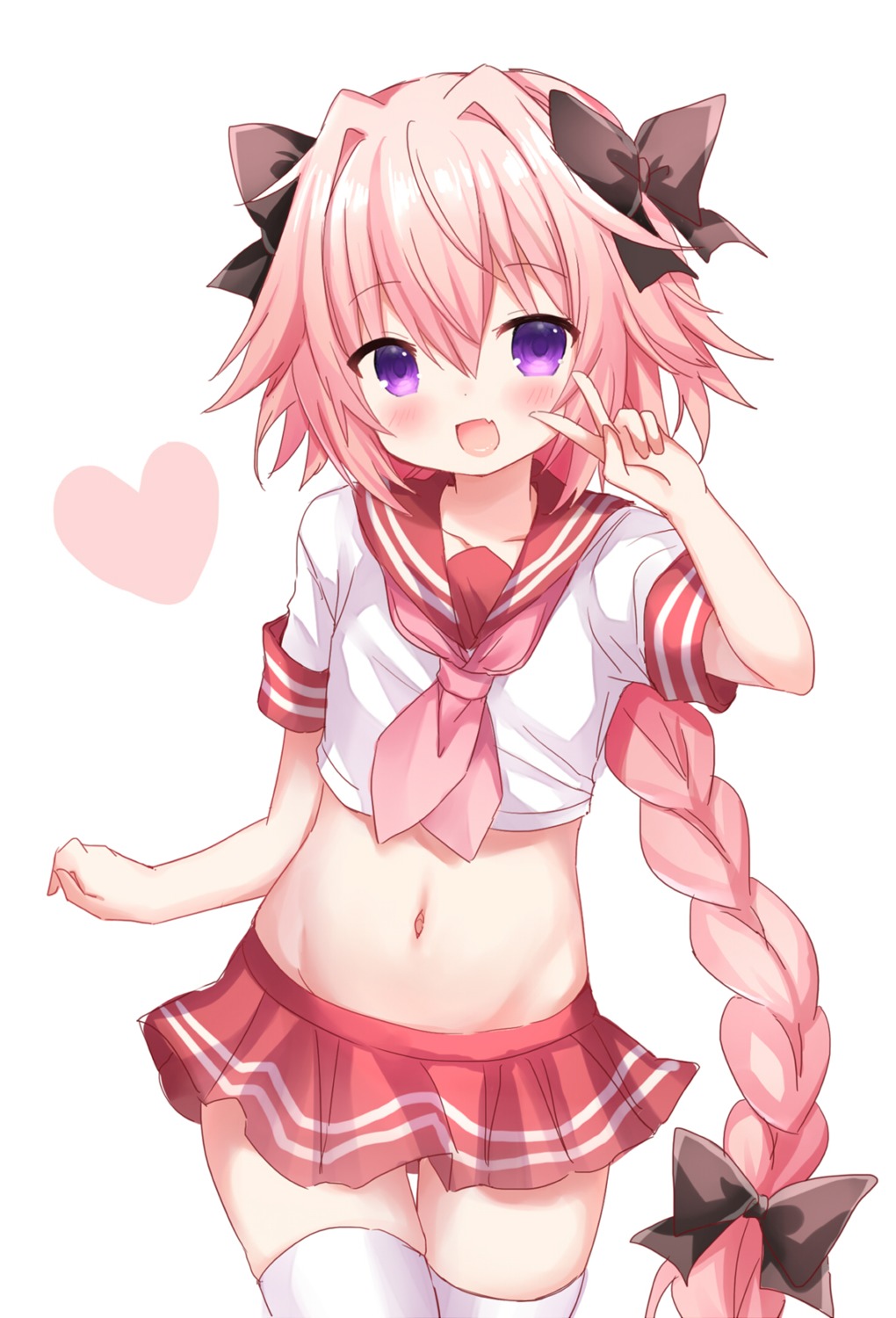 astolfo_(fate), fate/apocrypha, fate/grand_order, fate/stay_night, seifuku, shiodome_oji, thighhighs, trap