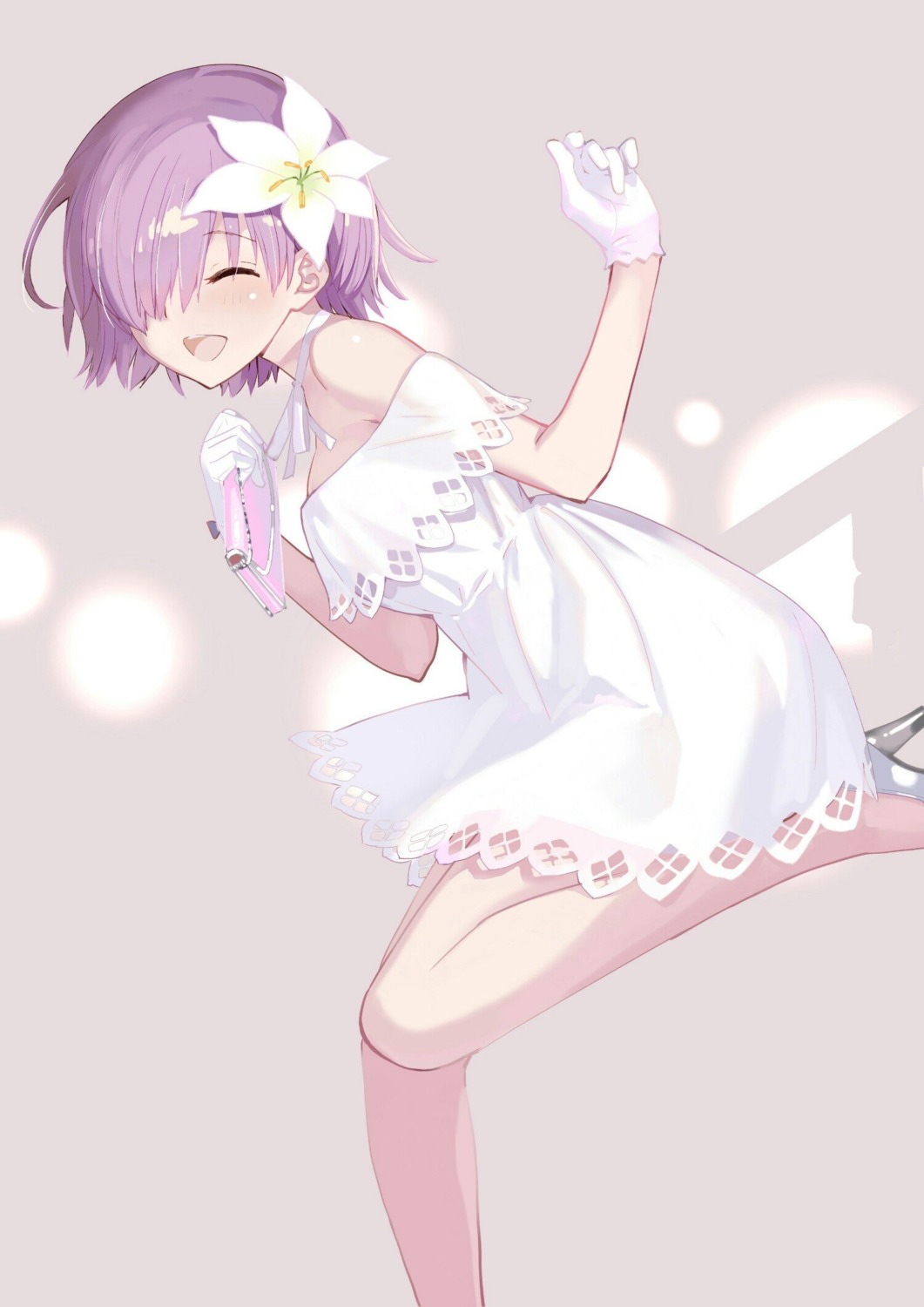 dress, fate/grand_order, heels, mash_kyrielight, okazaki_takeshi