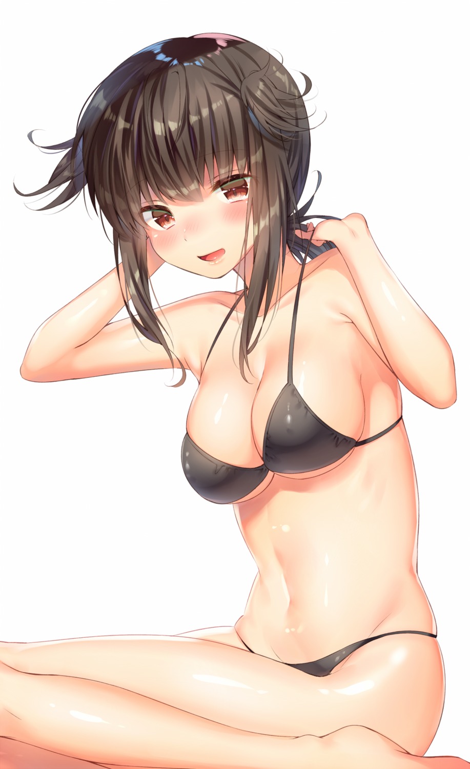 bikini, cleavage, feet, hatsuzuki_(kancolle), kantai_collection, ntk_7t5, swimsuits, underboob