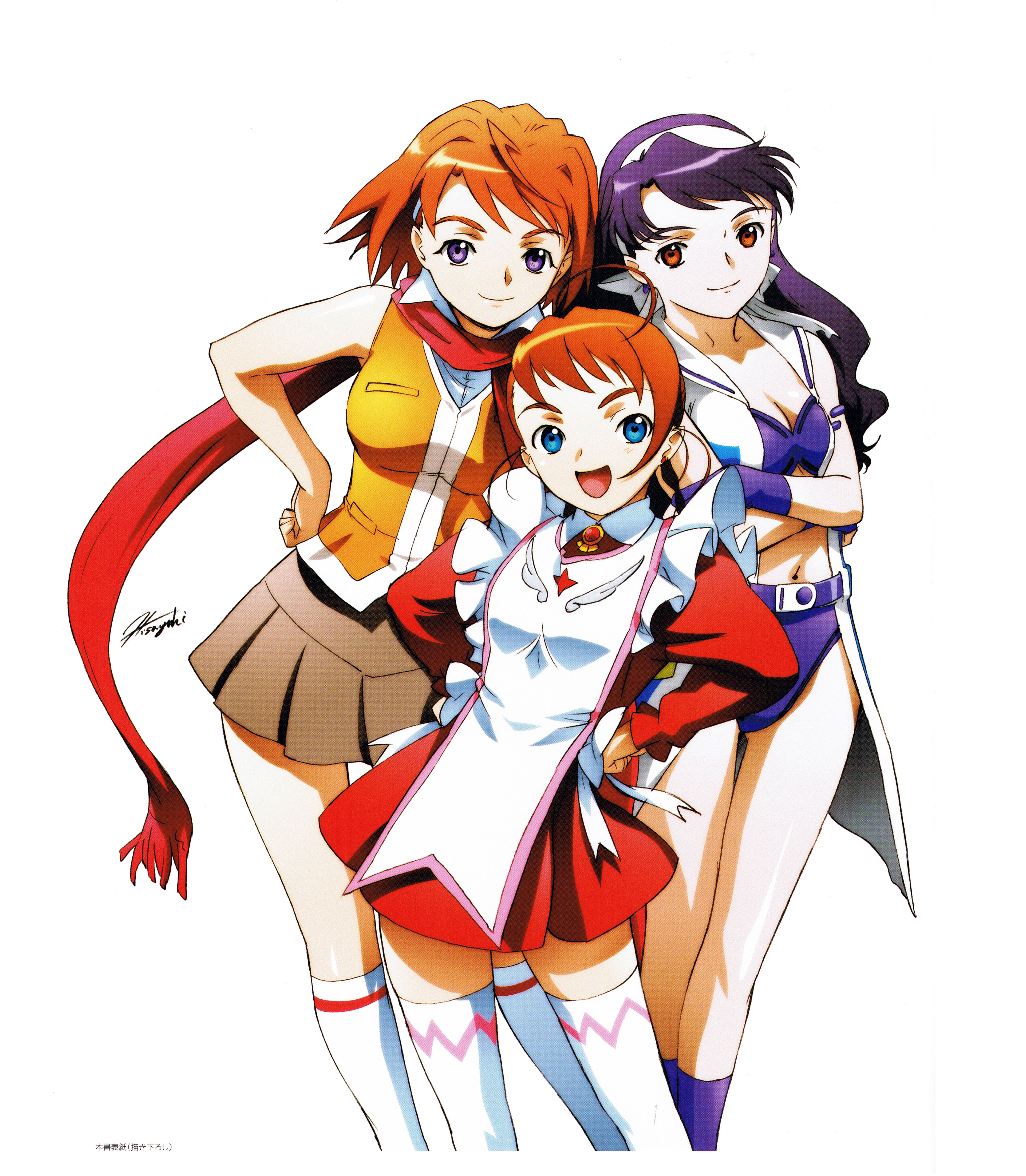 cleavage, hisayuki_hirokazu, lena_sayers, mai_hime, mai_otome, maid, open_shirt, raw_scan
