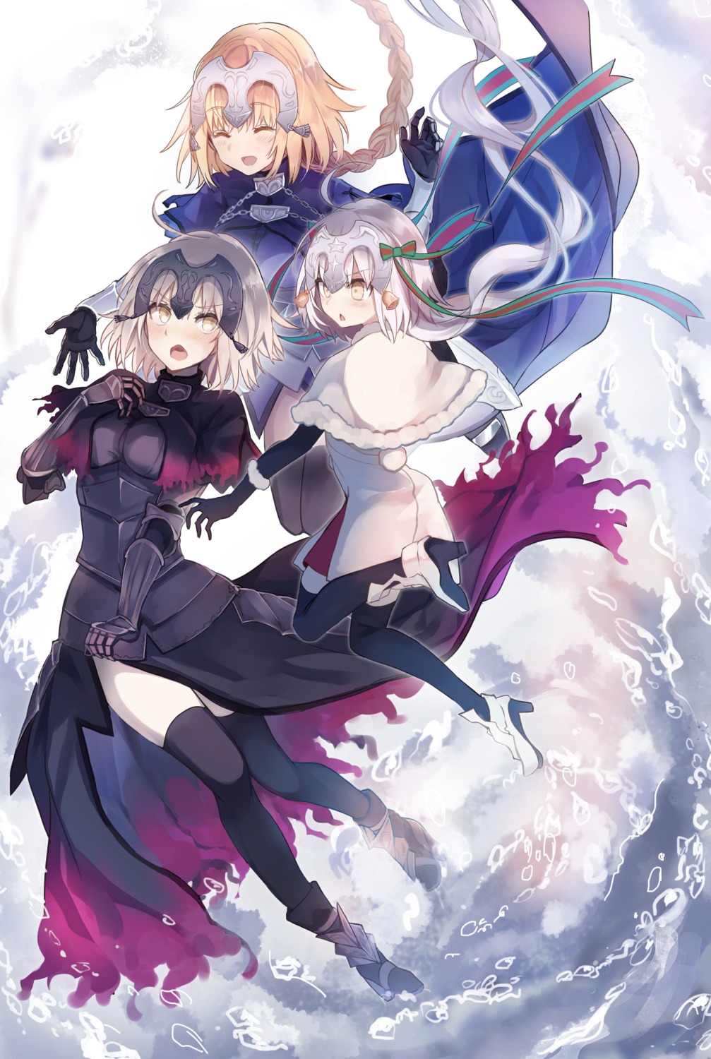 armor, fate/grand_order, heels, jeanne_d'arc, jeanne_d'arc_(fate), jeanne_d'arc_alter_(fate), jeanne_d'arc_alter_santa_lily, tare_nu, thighhighs