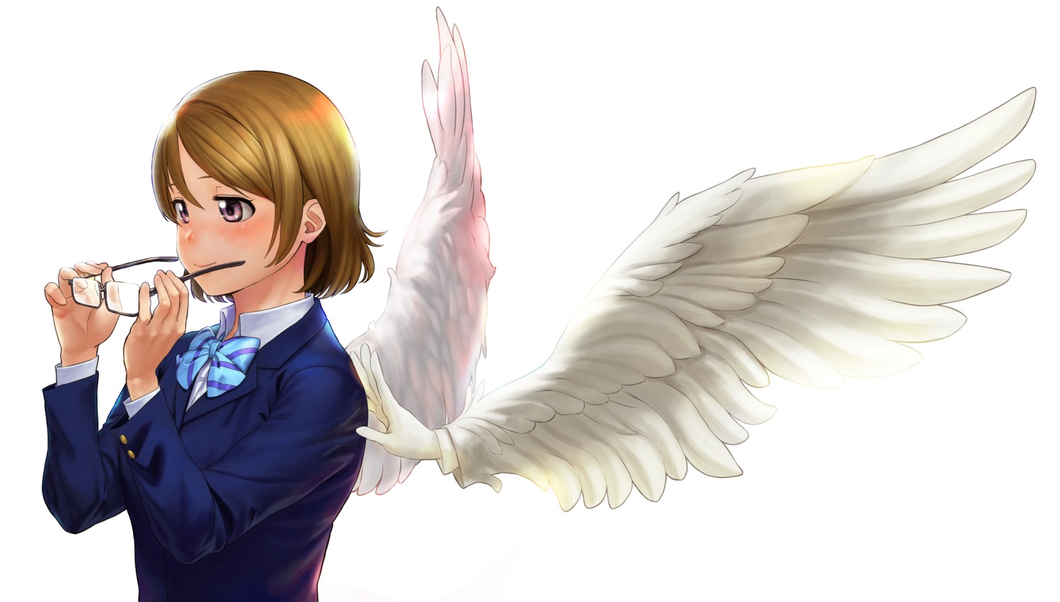 koizumi_hanayo, love_live!, love_live!_(series), megane, seifuku, turiganesou800, wings