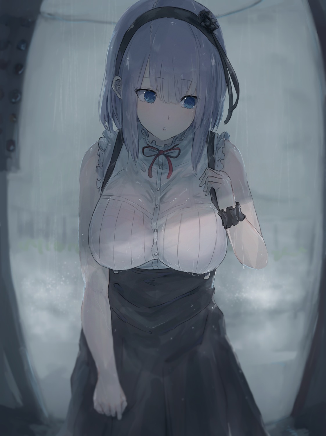 bra, dagashi_kashi, kumamoto_nomii-kun, see_through, shidare_hotaru, wet_clothes