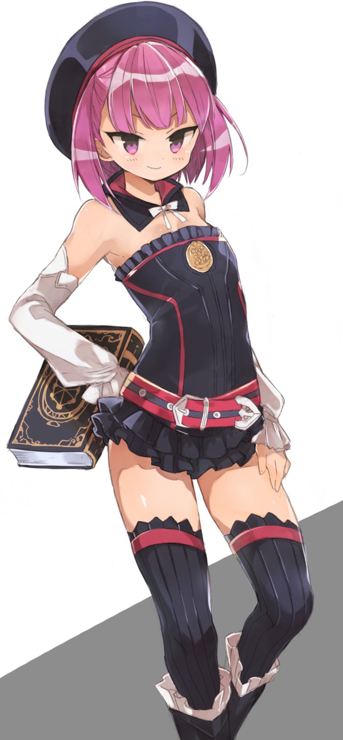 cleavage, dress, fate/grand_order, helena_blavatsky_(fate), murakami_meishi, thighhighs