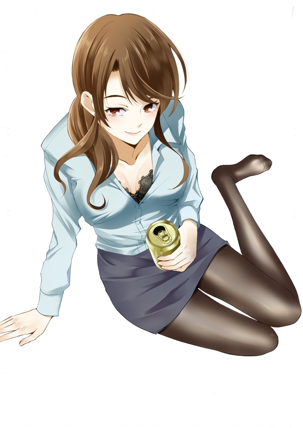 bra, cleavage, fuuka, pantyhose, seo_kouji, yoshino_tomomi_(fuuka)