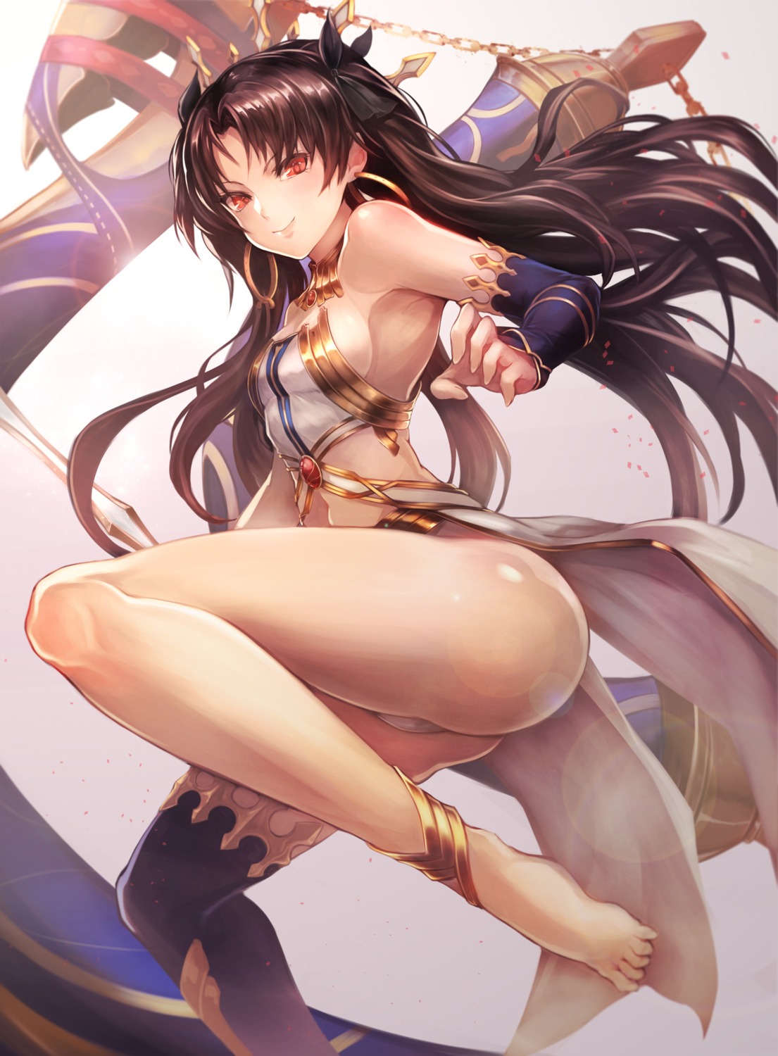 fate/grand_order, feet, ishtar_(fate), omoti, thighhighs, toosaka_rin
