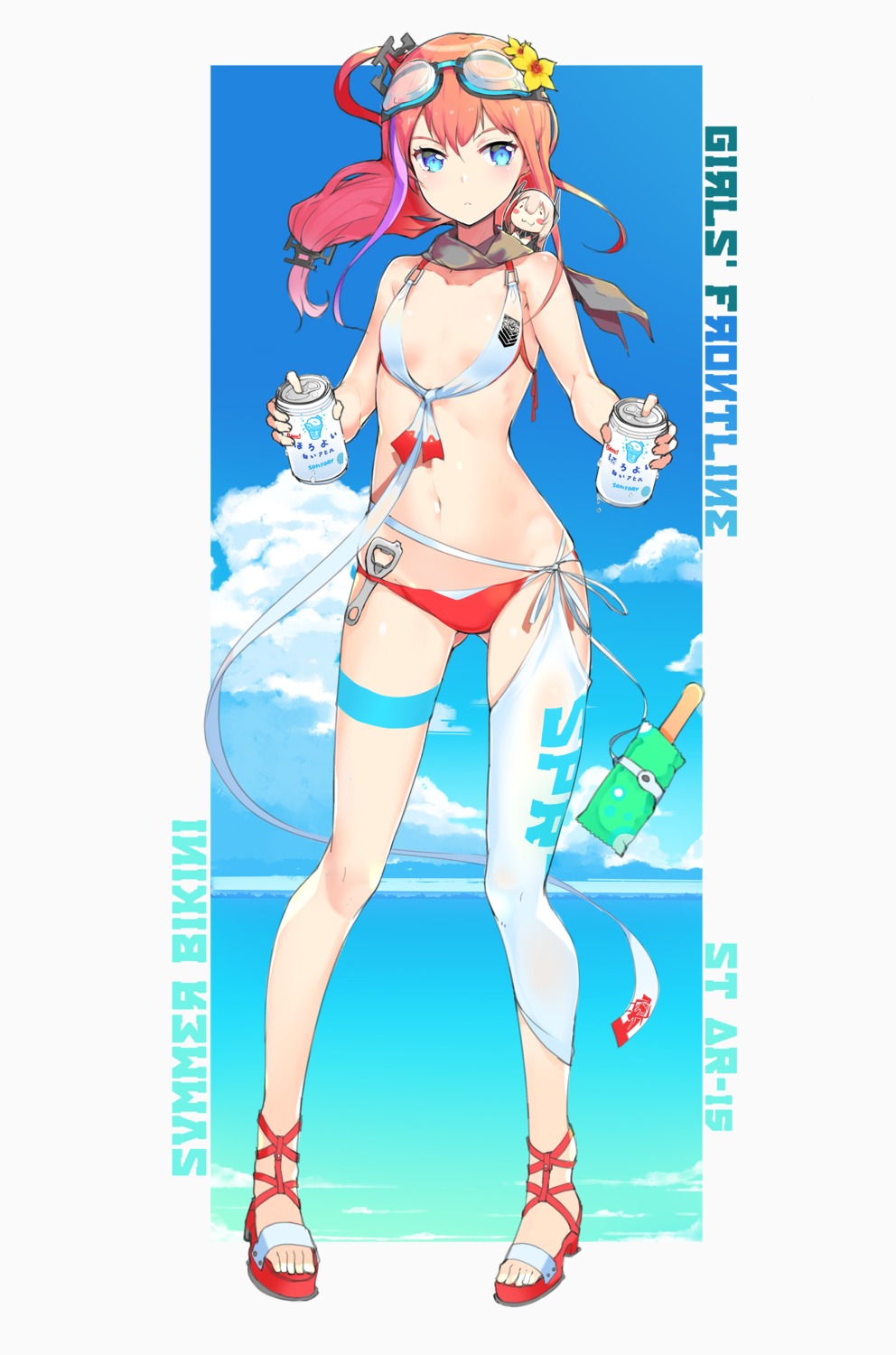 aosora_kamiya, bikini, girls_frontline, heels, st_ar-15_(girls_frontline), swimsuits