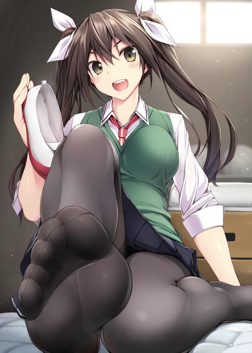 feet, kantai_collection, naturalton, pantyhose, seifuku, tone_(kancolle)