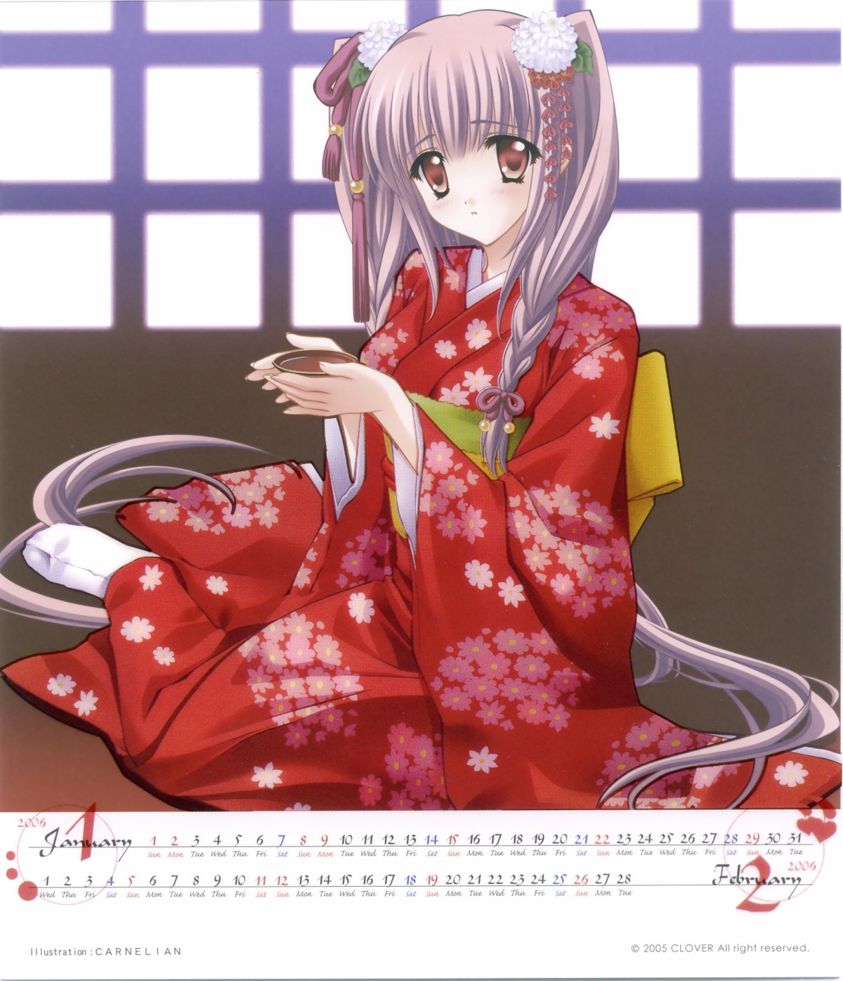 airi_(quilt), calendar, carnelian, kimono, quilt