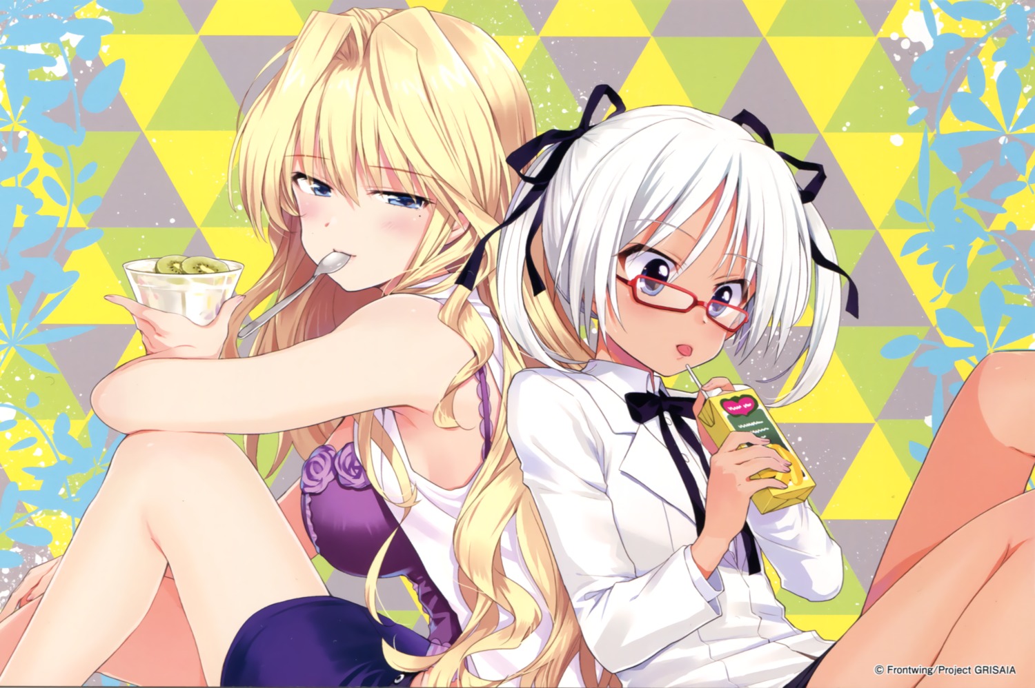 chiara_farrell, chiba_sadoru, endcard, grisaia, grisaia_no_kajitsu, harudera_yuria, megane