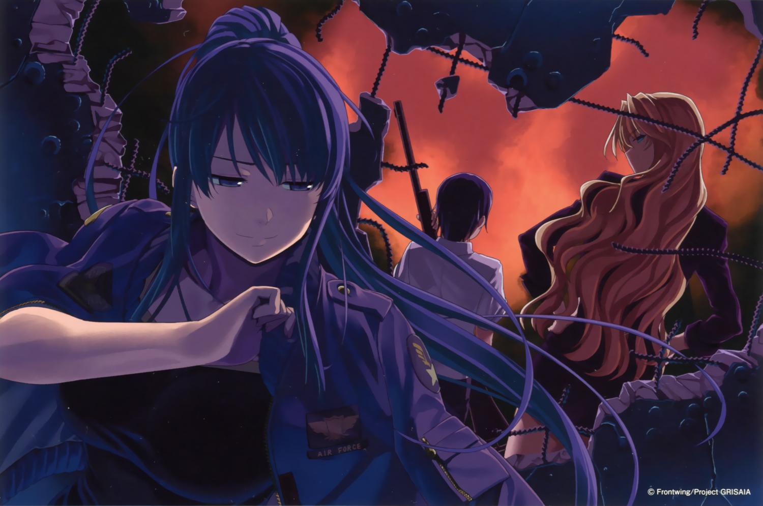 business_suit, endcard, grisaia, grisaia_no_kajitsu, gun, harudera_yuria, himura_kiseki, kazami_yuuzi