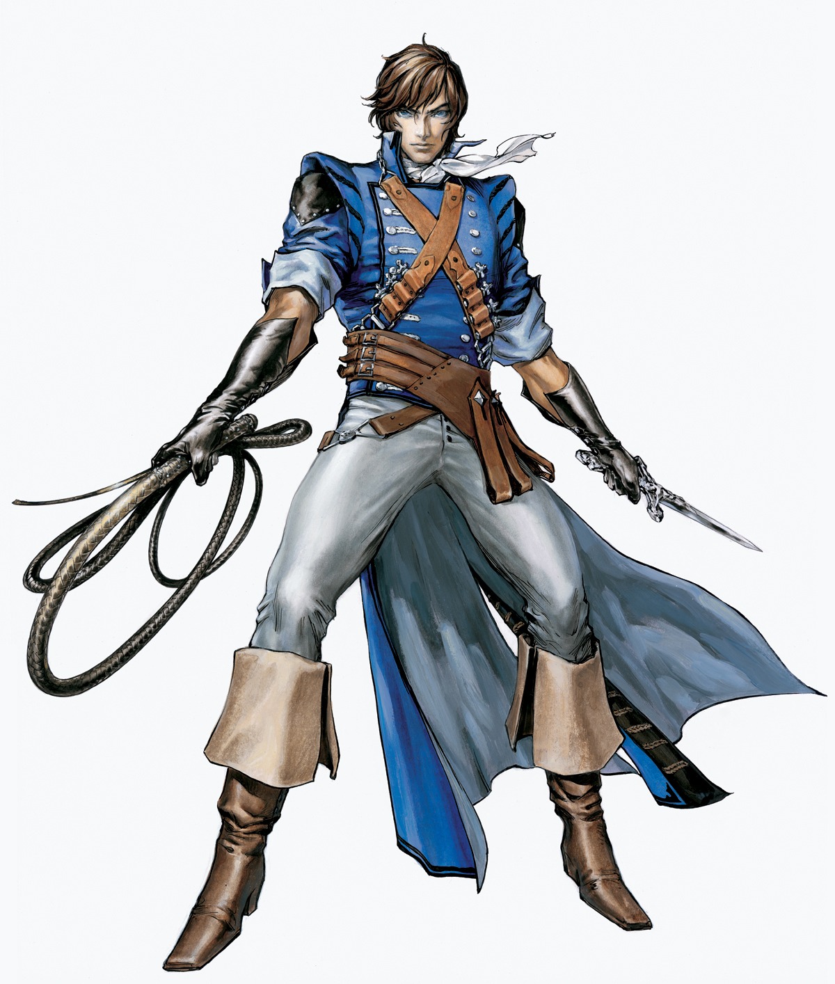 castlevania, castlevania:_the_dracula_x_chronicles, kojima_ayami, konami, male, richter_belmont, sword, weapon