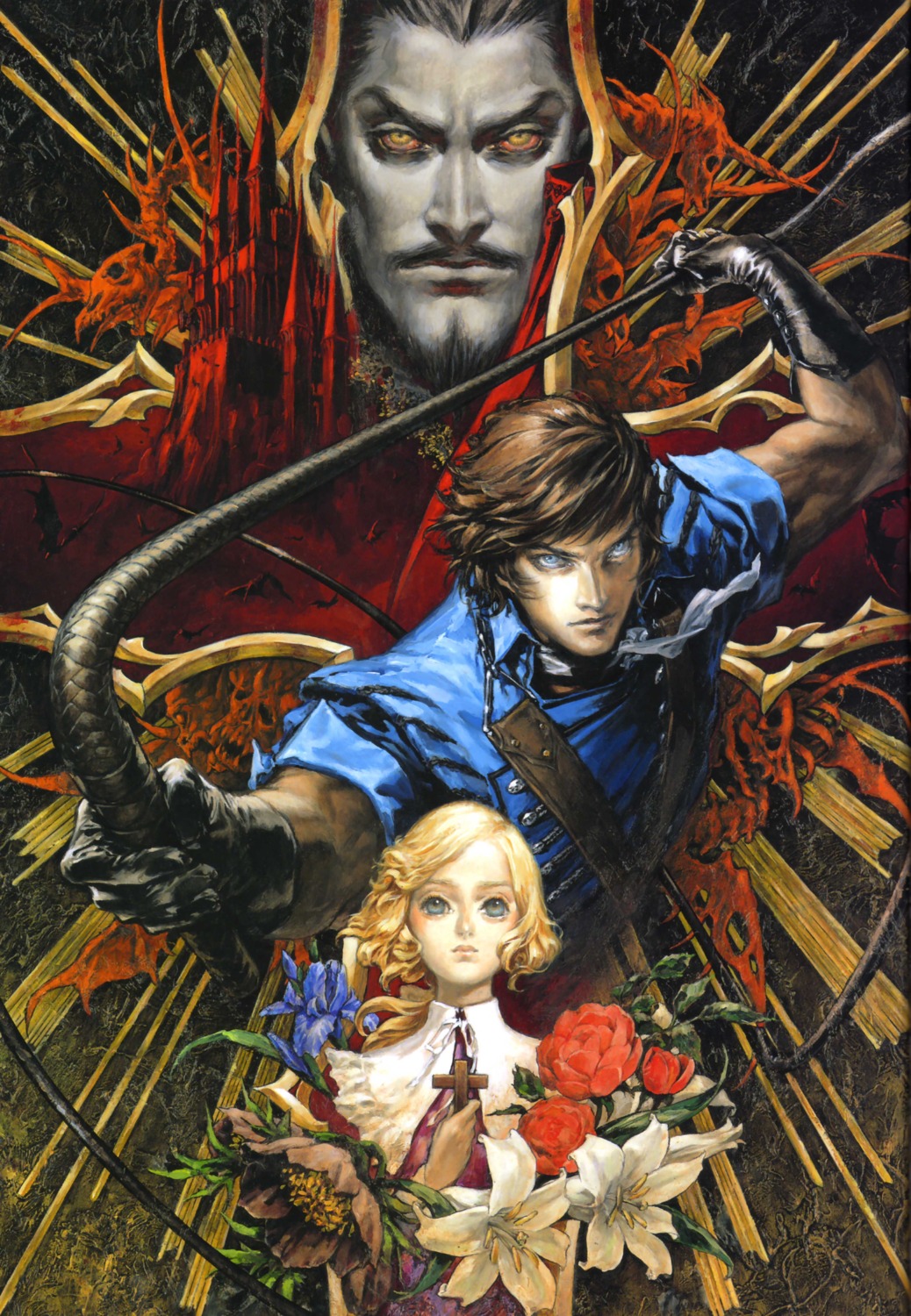 castlevania, castlevania:_the_dracula_x_chronicles, dracula, kojima_ayami, konami, maria_renard, richter_belmont, weapon
