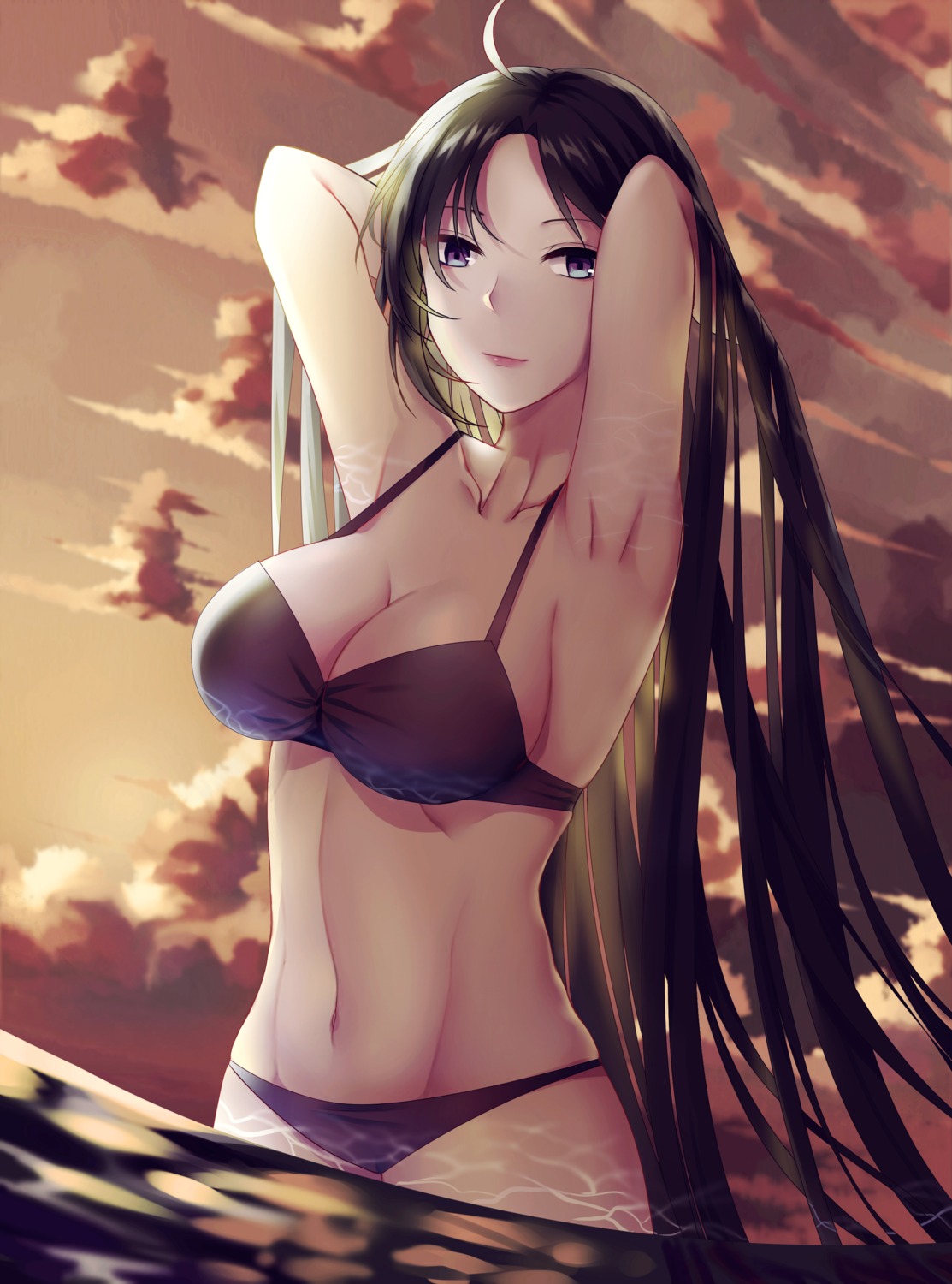 alti_meizi, bikini, cleavage, kara_no_kyoukai, ryougi_shiki, swimsuits, wet