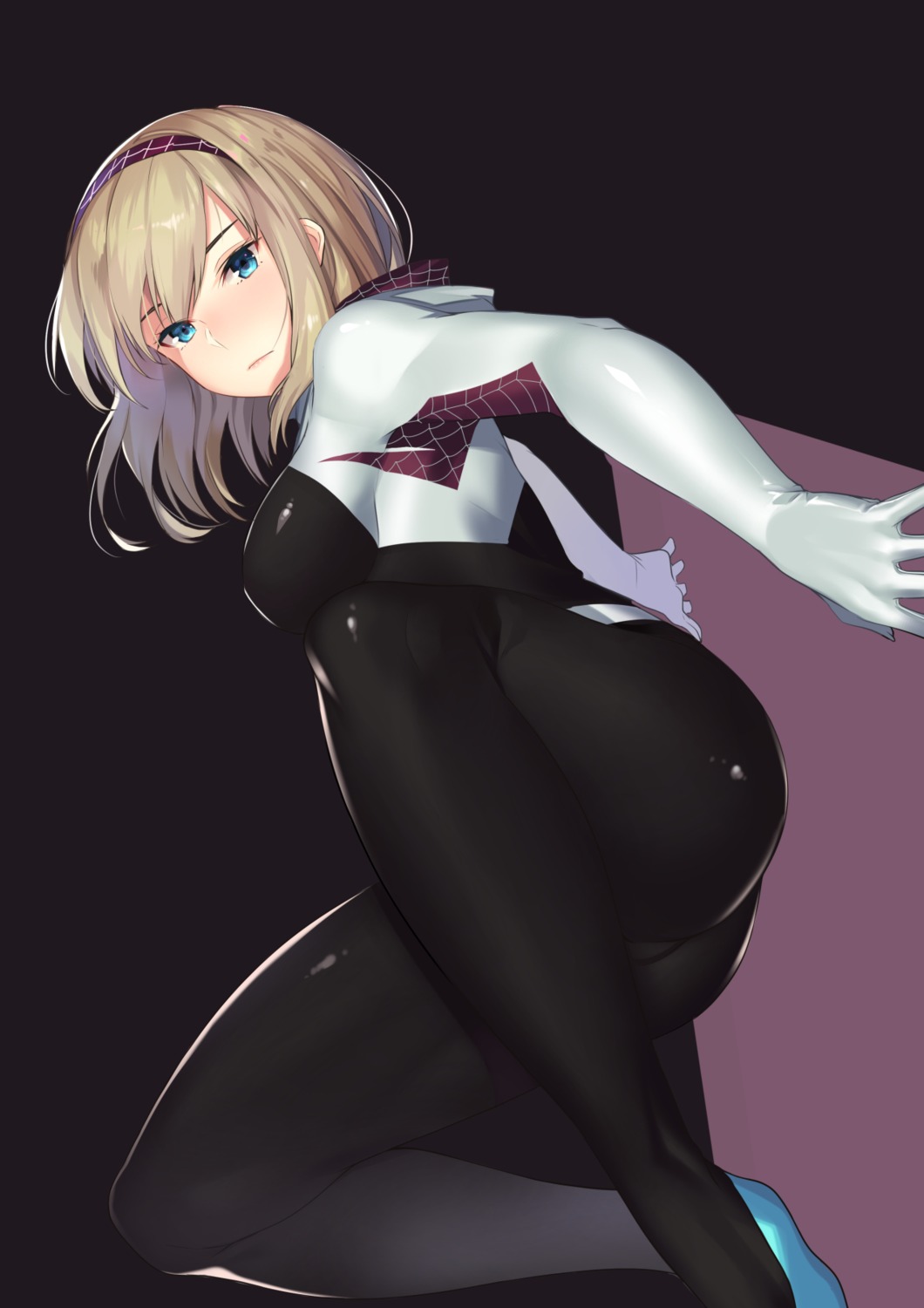 ass, bodysuit, gwen_stacy, kagematsuri, marvel, spider-gwen, spiderman