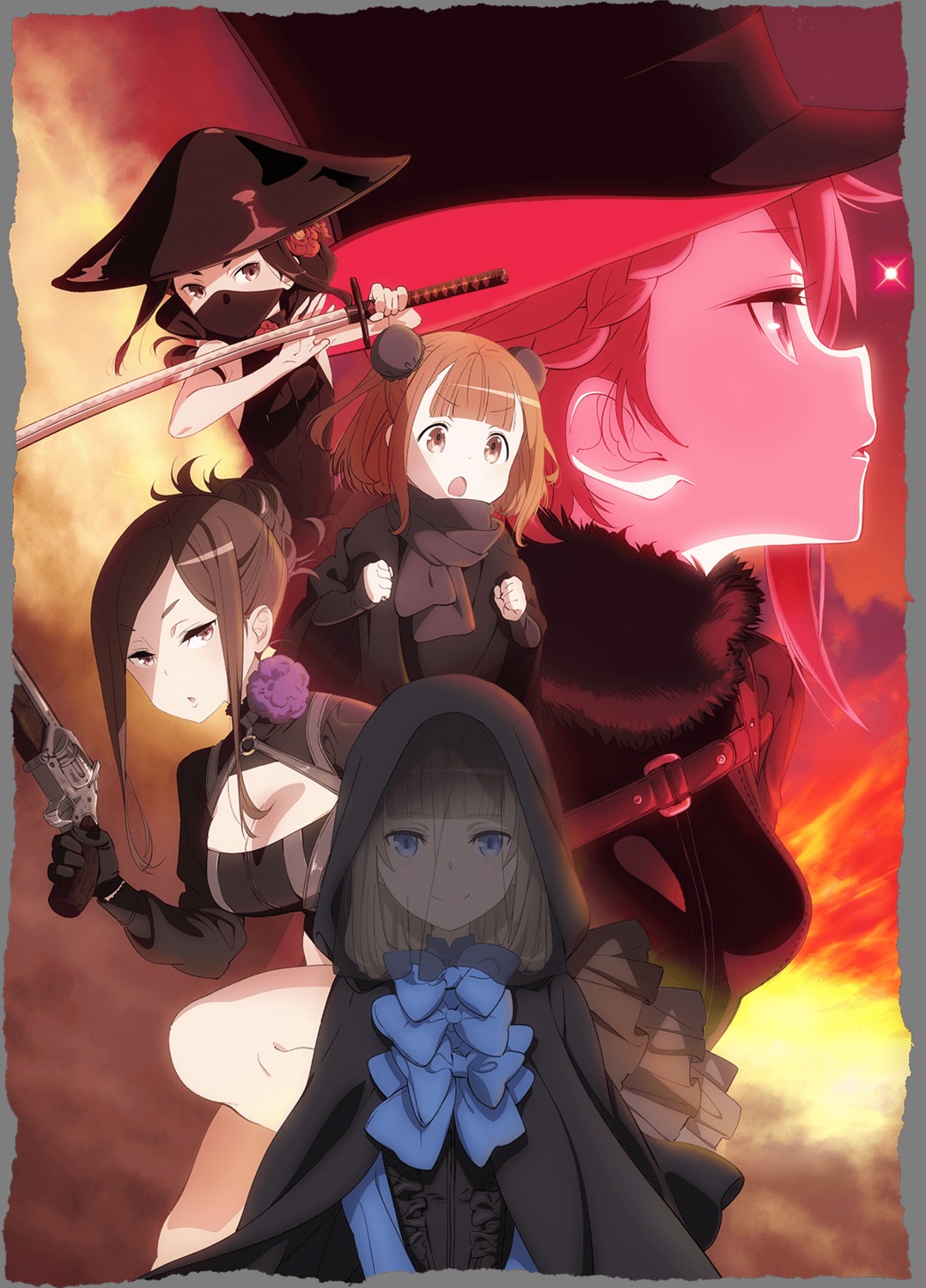 ange_(princess_principal), beatrice_(princess_principal), chise_(princess_principal), cleavage, dorothy_(princess_principal), dress, gun, princess_(princess_principal)
