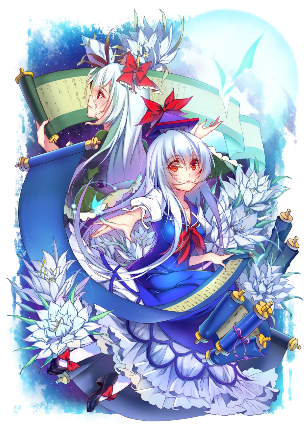 cleavage, dress, ex_keine, heels, horns, kamishirasawa_keine, touhou, vieny