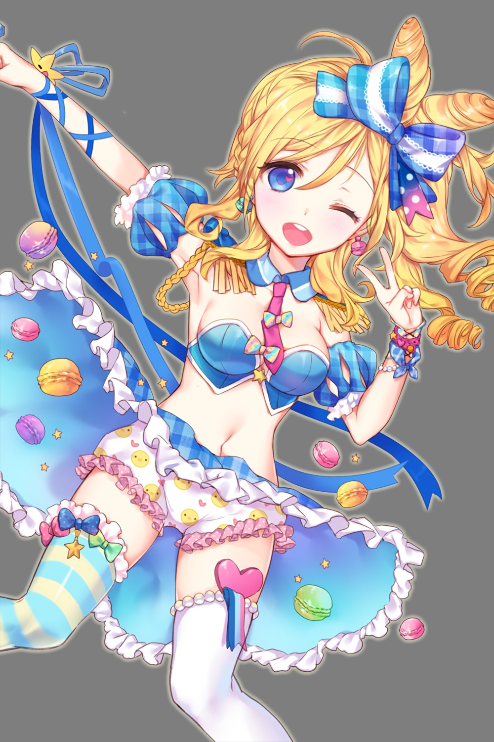 bittersweet, bloomers, cleavage, skirt_lift, soccer_spirits, thighhighs, transparent_png