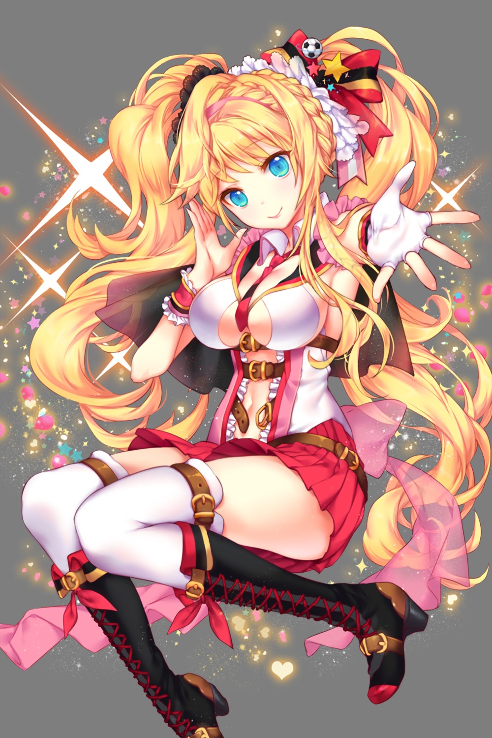 bittersweet, cleavage, heels, soccer_spirits, thighhighs, transparent_png