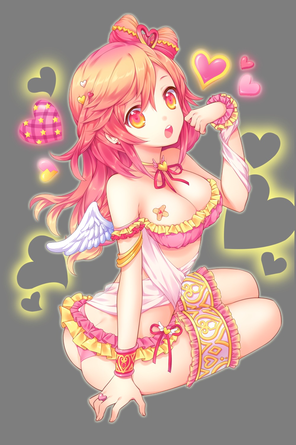 ass, bandaid, bittersweet, cleavage, garter, pantsu, soccer_spirits, transparent_png, wings