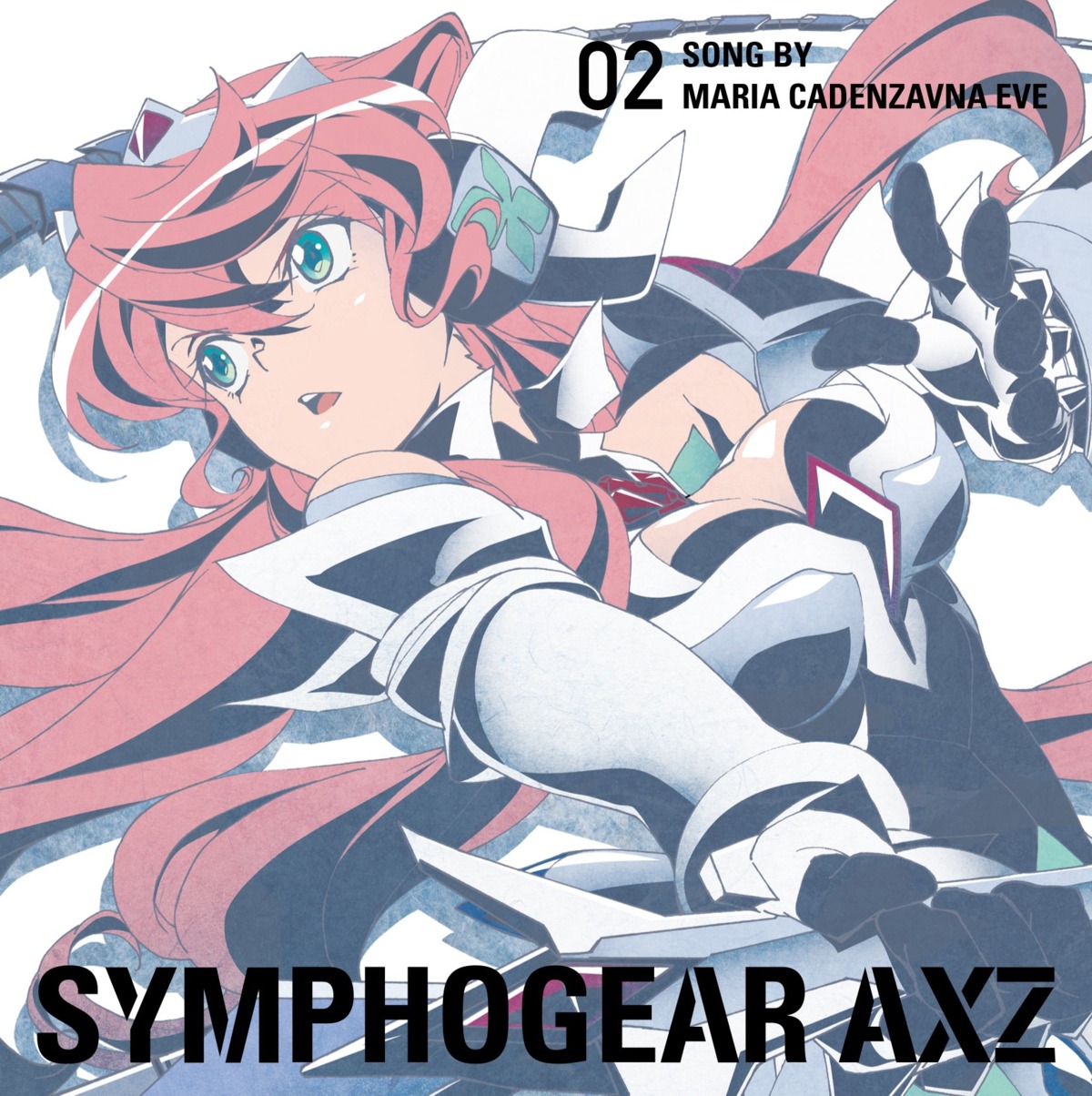 armor, cleavage, disc_cover, fujimoto_satoru, maria_cadenzavuna_eve, senki_zesshou_symphogear, senki_zesshou_symphogear_axz, sword