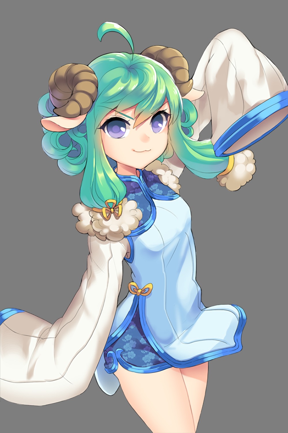 animal_ears, chinadress, dakun, horns, soccer_spirits, transparent_png, xiao_lang