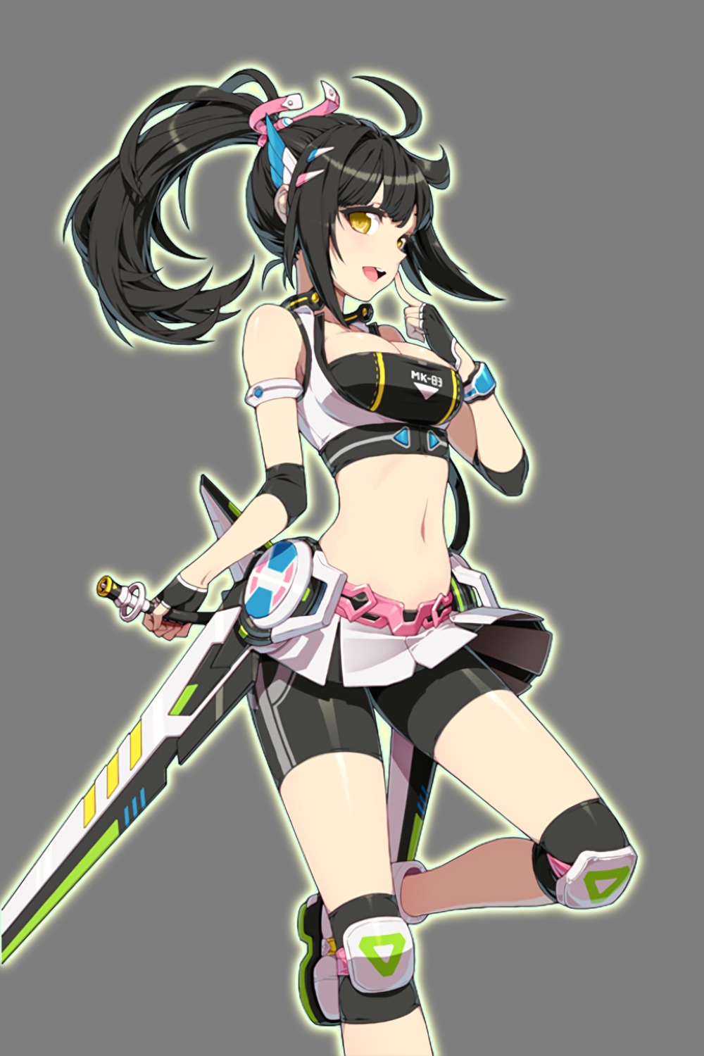 bike_shorts, cleavage, comiccho, soccer_spirits, transparent_png