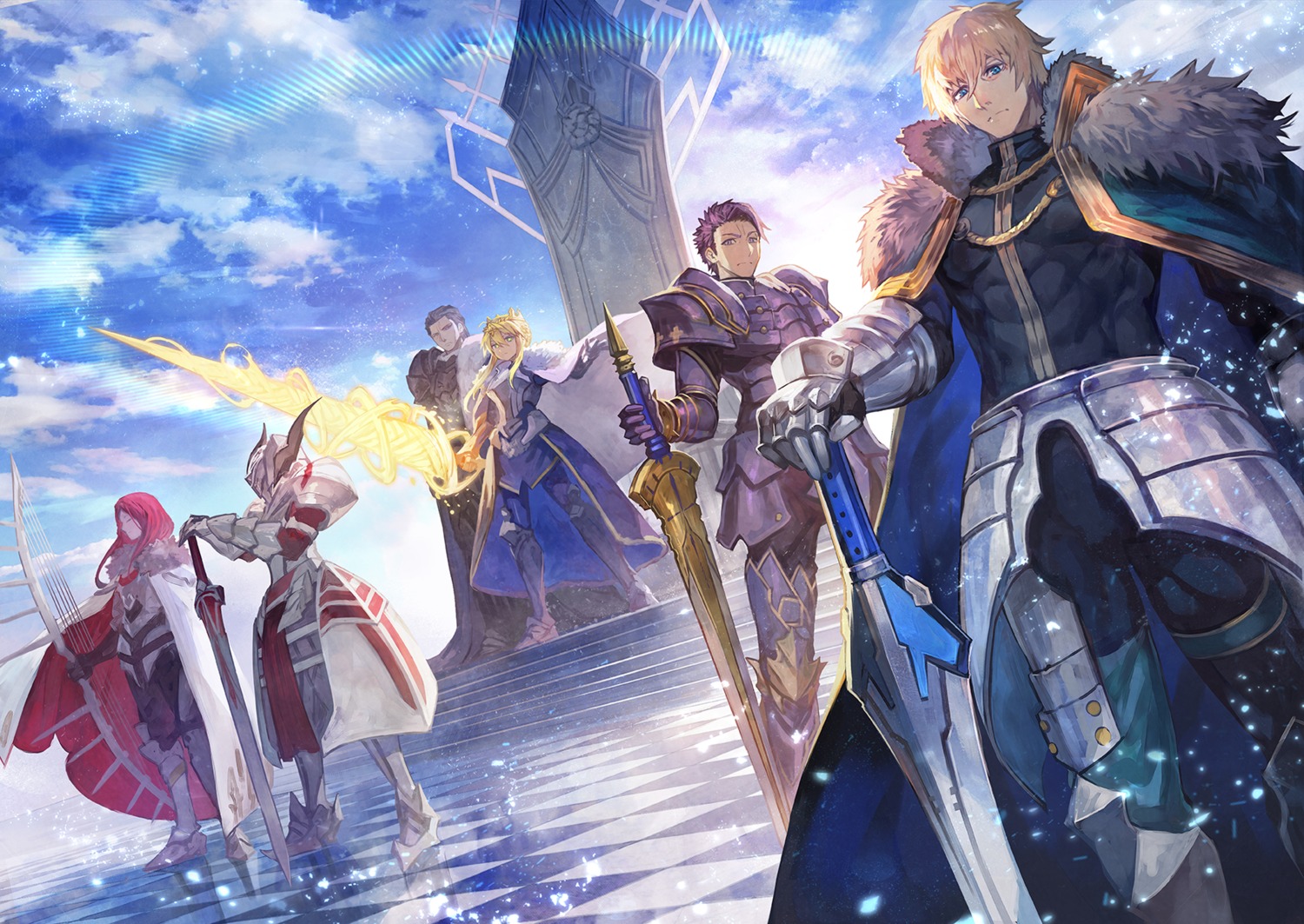 agravain_(fate), armor, artoria_pendragon_(fate), fate/apocrypha, fate/extra, fate/grand_order, fate/stay_night, gawain_(fate), lack, lancelot_(fate), mordred_(fate), sword, tristan_(fate), weapon