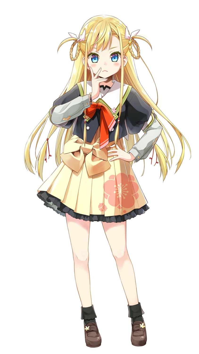 eretto, kinosaki_arisa, onsen_musume, seifuku
